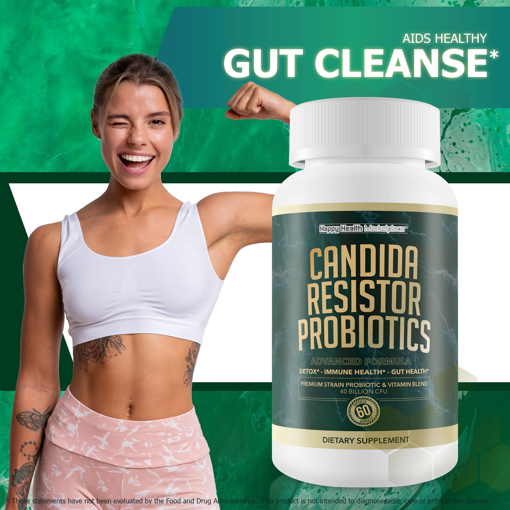 Candida Resistor Probiotics - Our Best Candida Support Capsules - Our Pills for Candida