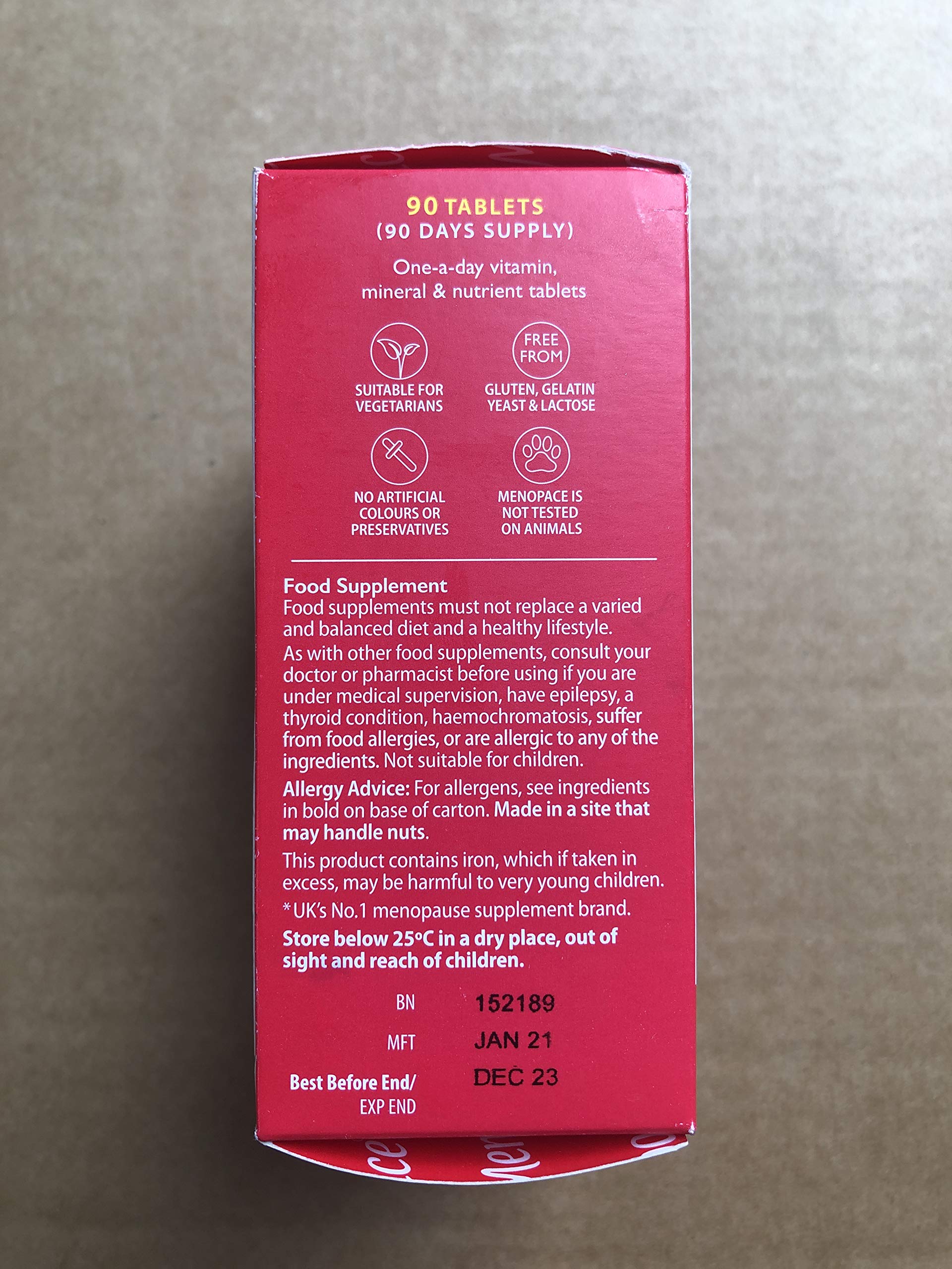 Vitabiotics - Menopace - 90 Tabs