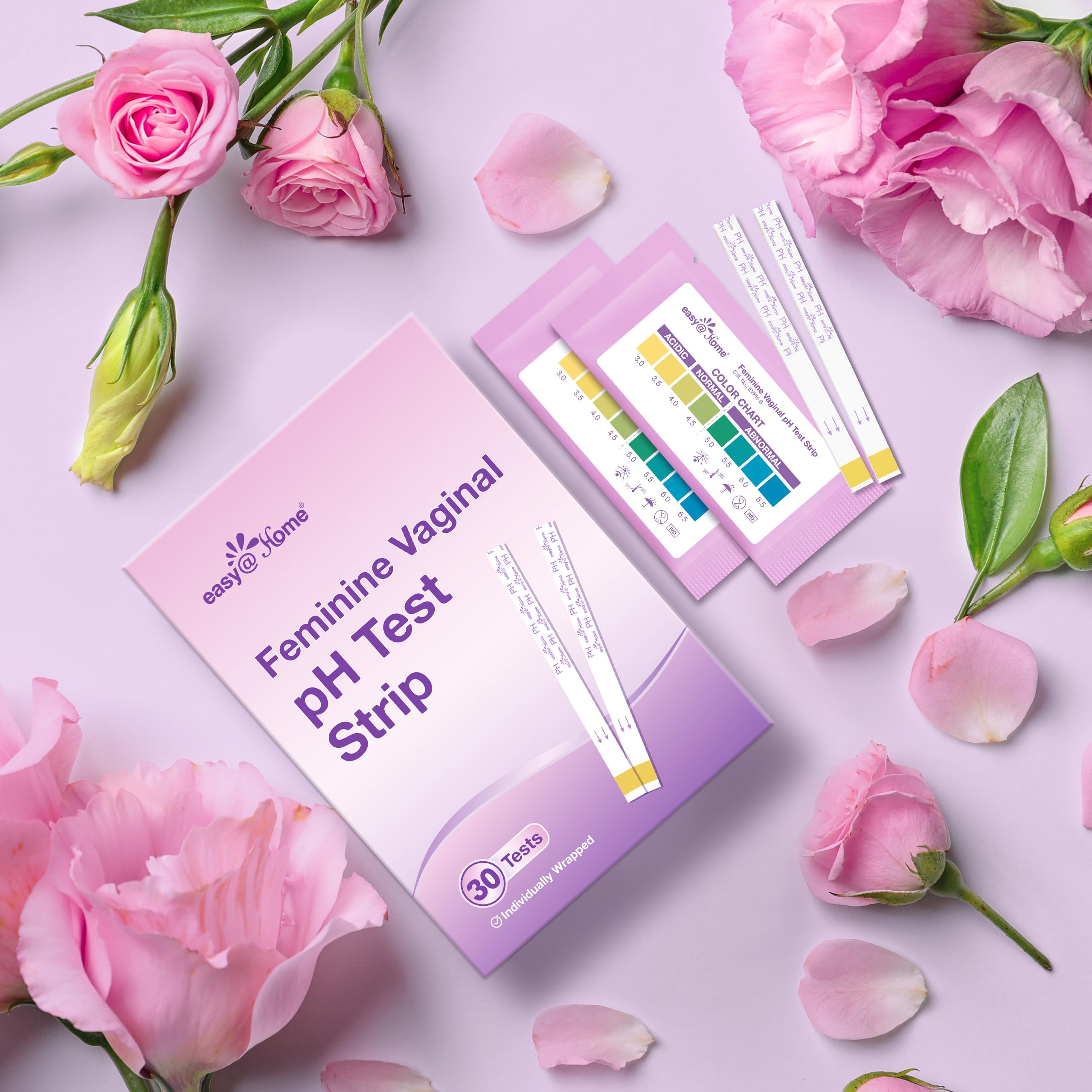 Easy@Home Vaginal pH Test -30 Strips | BV Test Kit at Home for Women | Yeast Infection Test + pH Balance