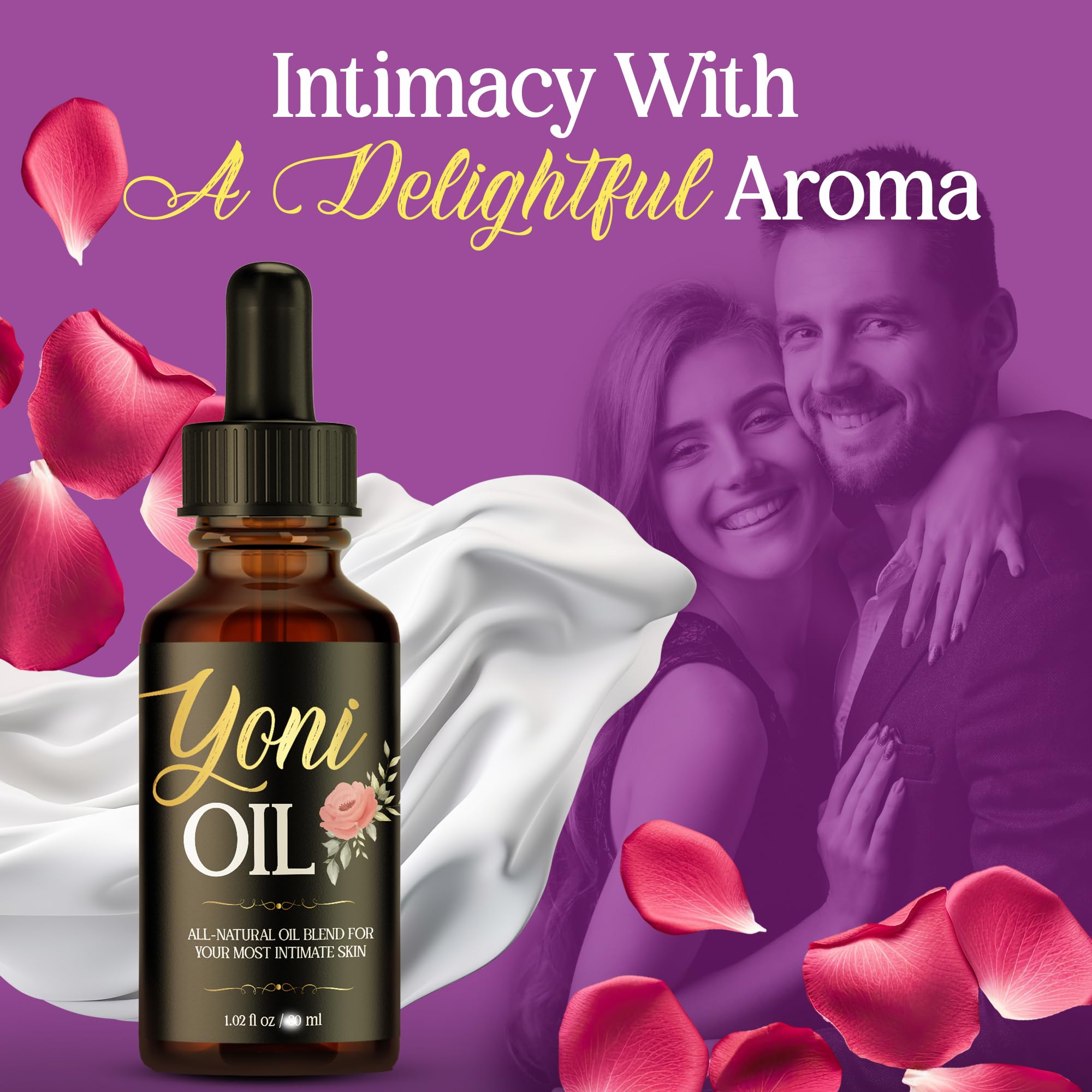 vibraxlabs Yoni Oil 1 Oz. Rose Scented Daily Feminine Wash Vulva Oil for pH Balance and Female Dryness