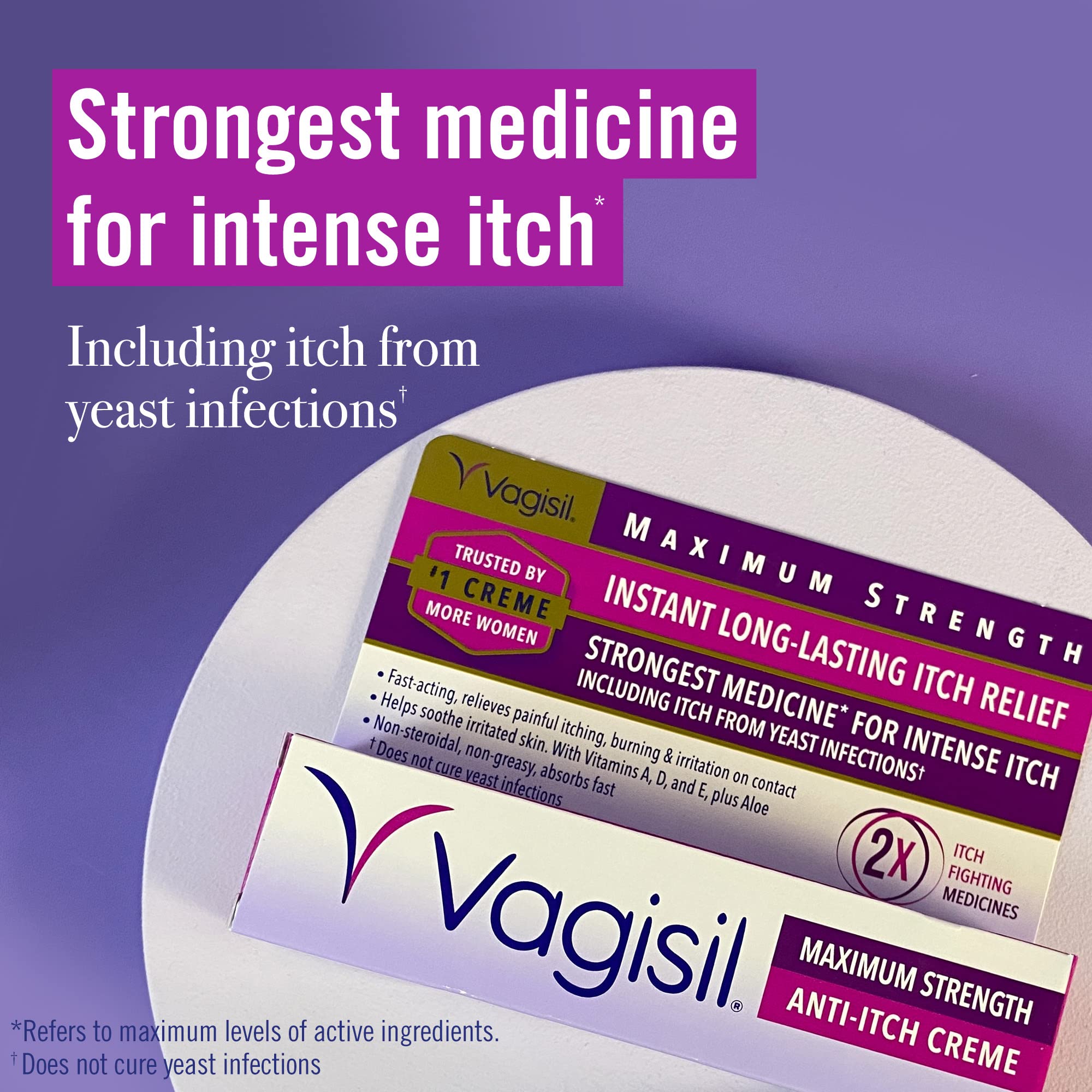 Nature's Way Probiotic Pearls for Women & Vagisil Maximum Strength Feminine Anti-Itch Cream