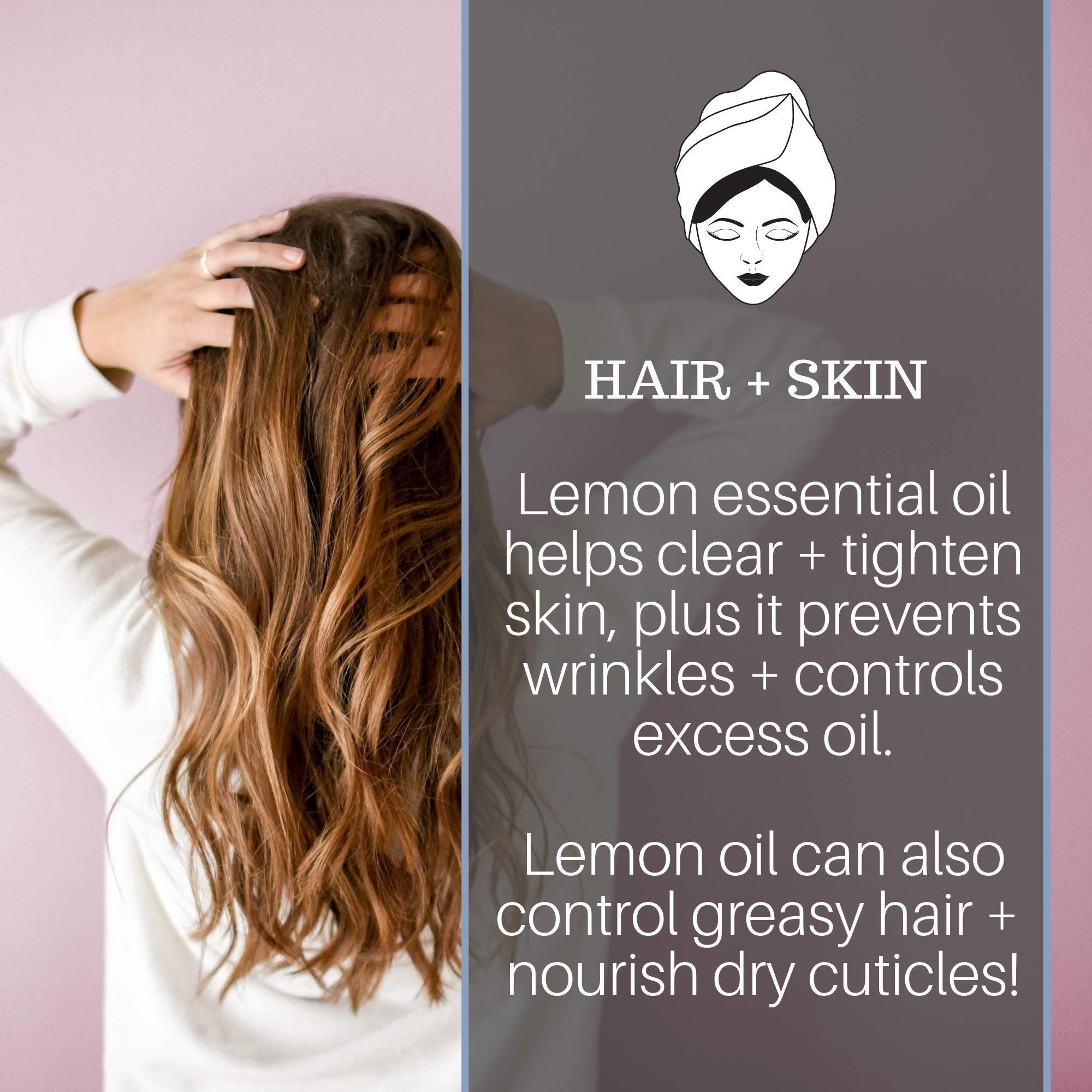 Lemon Essential Oil, 4 fl oz - 100% Pure & Undiluted Lemon Oil for Diffuser and DIY - Natural Deodorizer