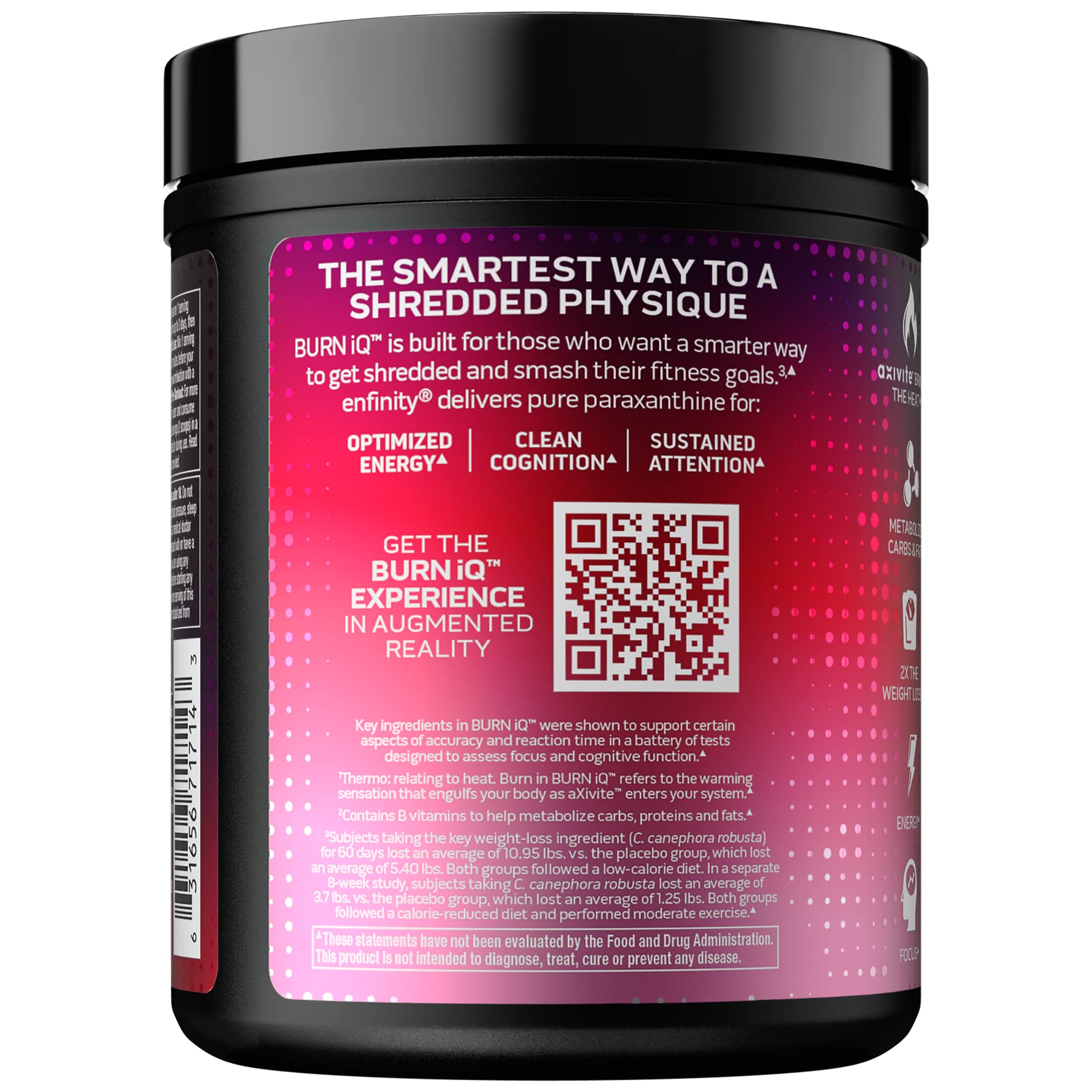 MuscleTech Burn IQ Smart Thermo Supplement Fueled with Paraxanthine Enhanced Energy