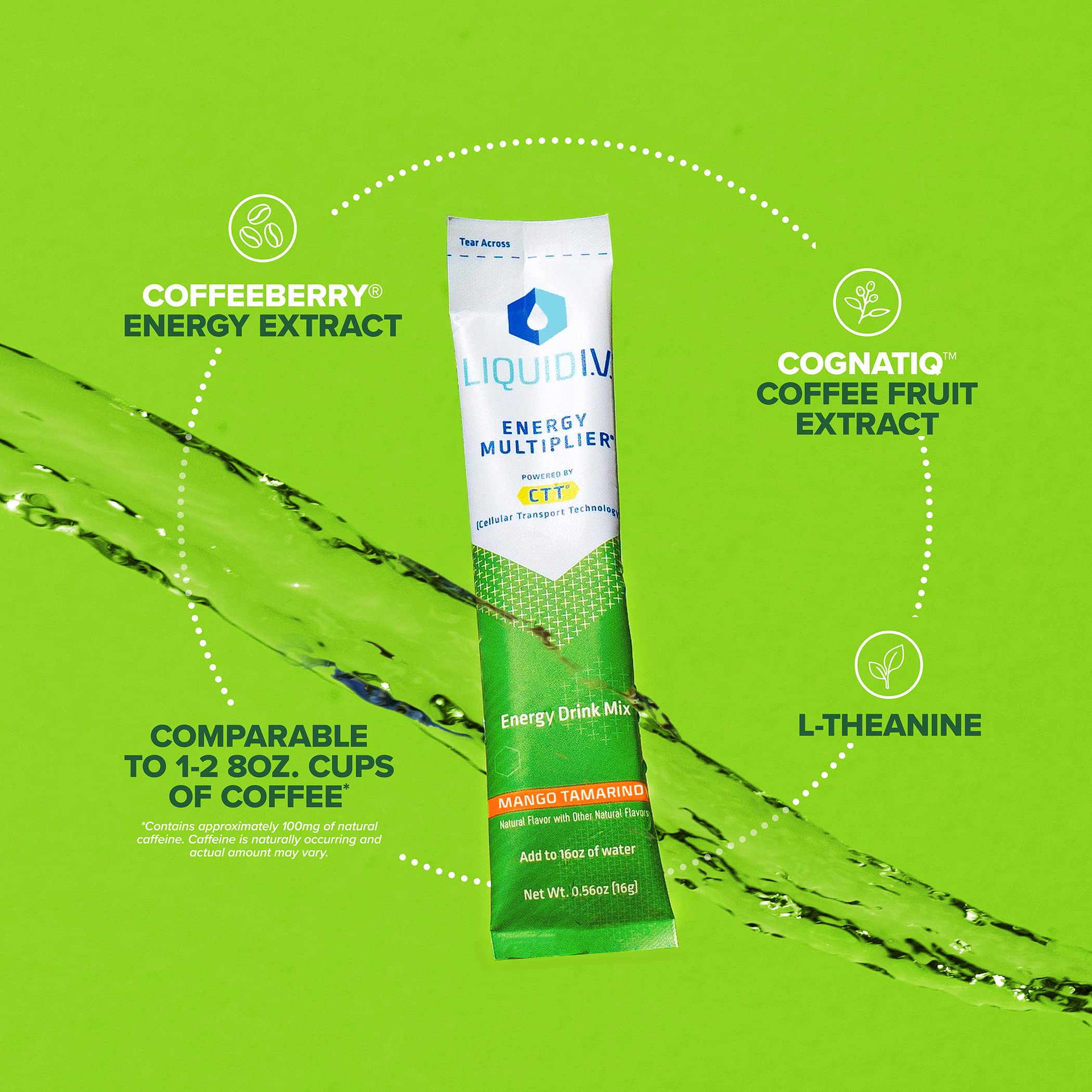 Liquid I.V. Hydration + Energy Multiplier - Mango Tamarind - Hydration Powder