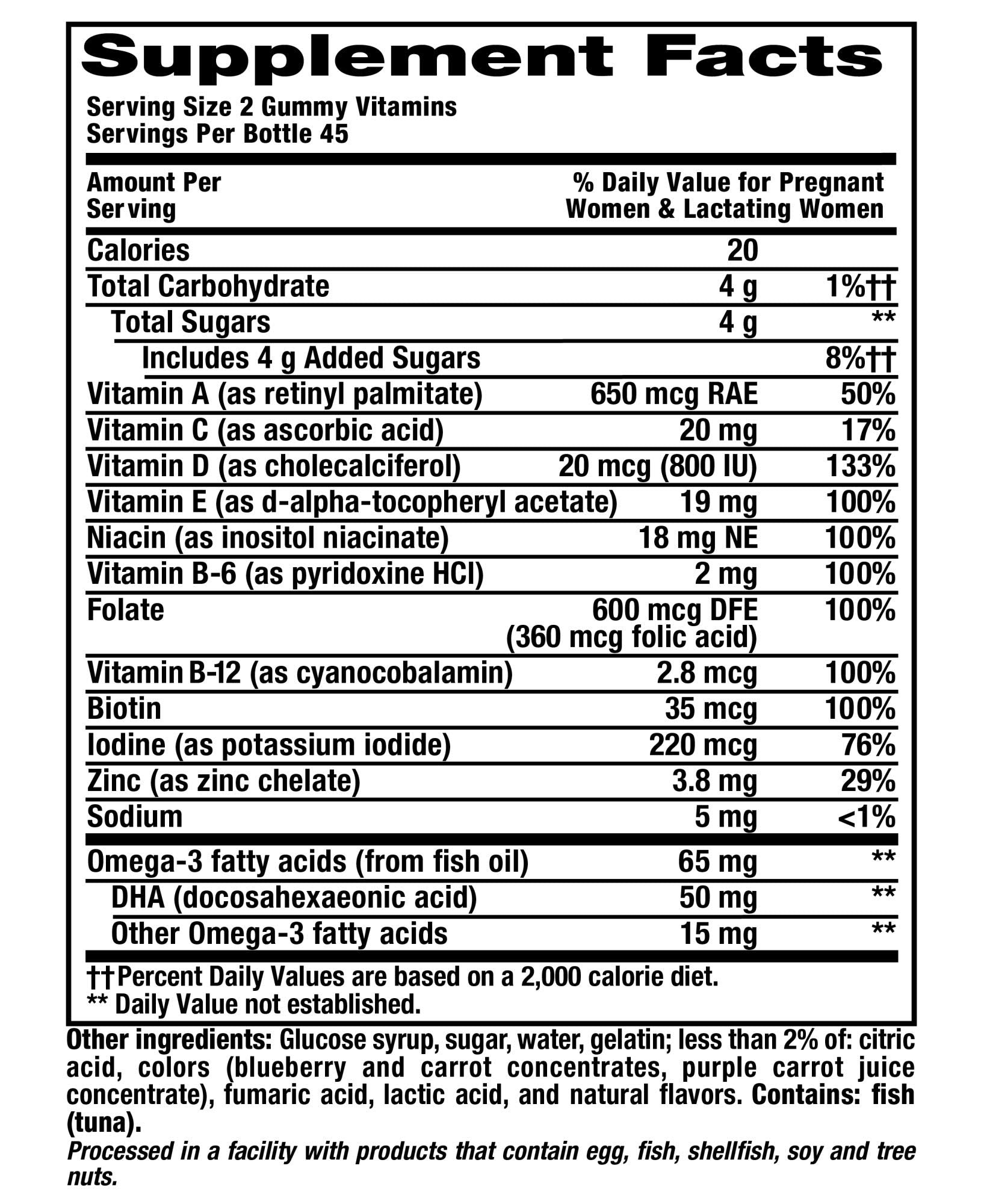 Vitafusion Prenatal Gummy Vitamins, 90 Count (Packaging May Vary)