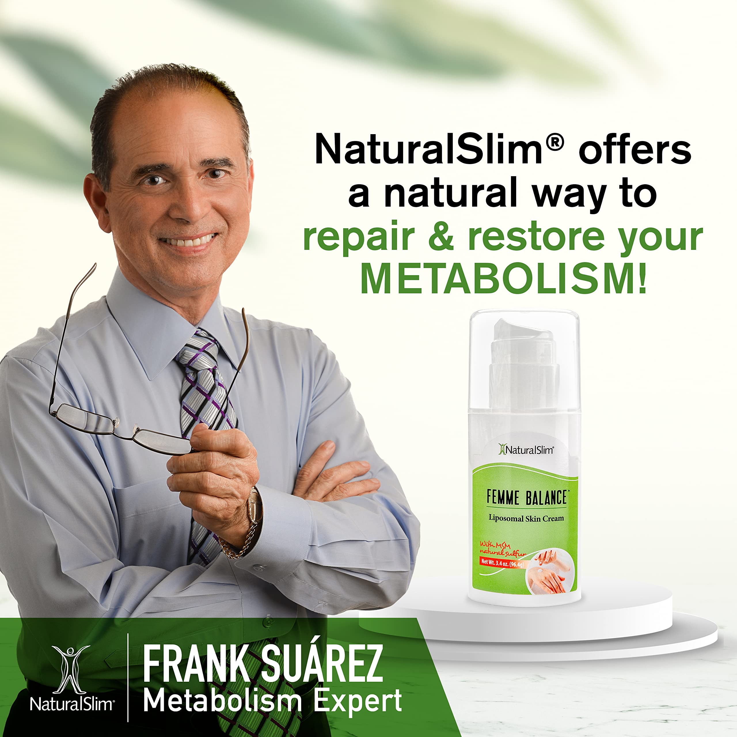 NaturalSlim Femme Balance - Progesterone Cream for Women - Natural Hormonal Balance & Menopause