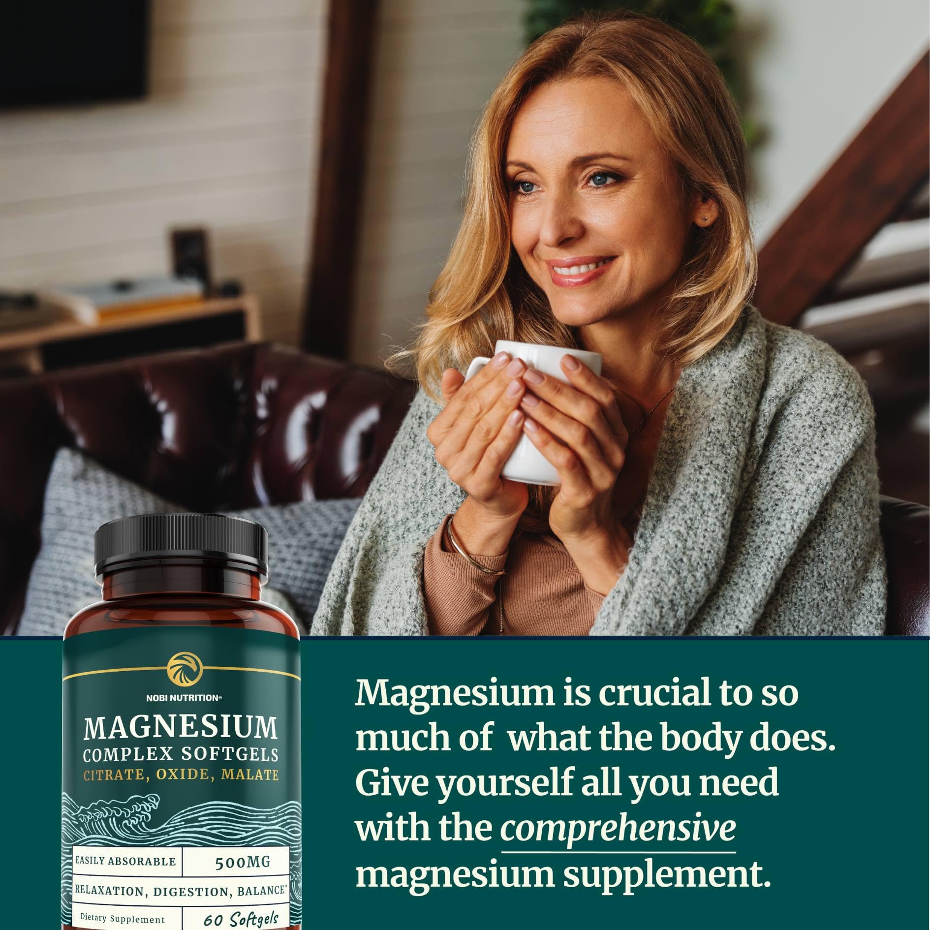 Triple Magnesium Softgels | Citrate, Malate, & Oxide | Highly Absorbable Magnesium