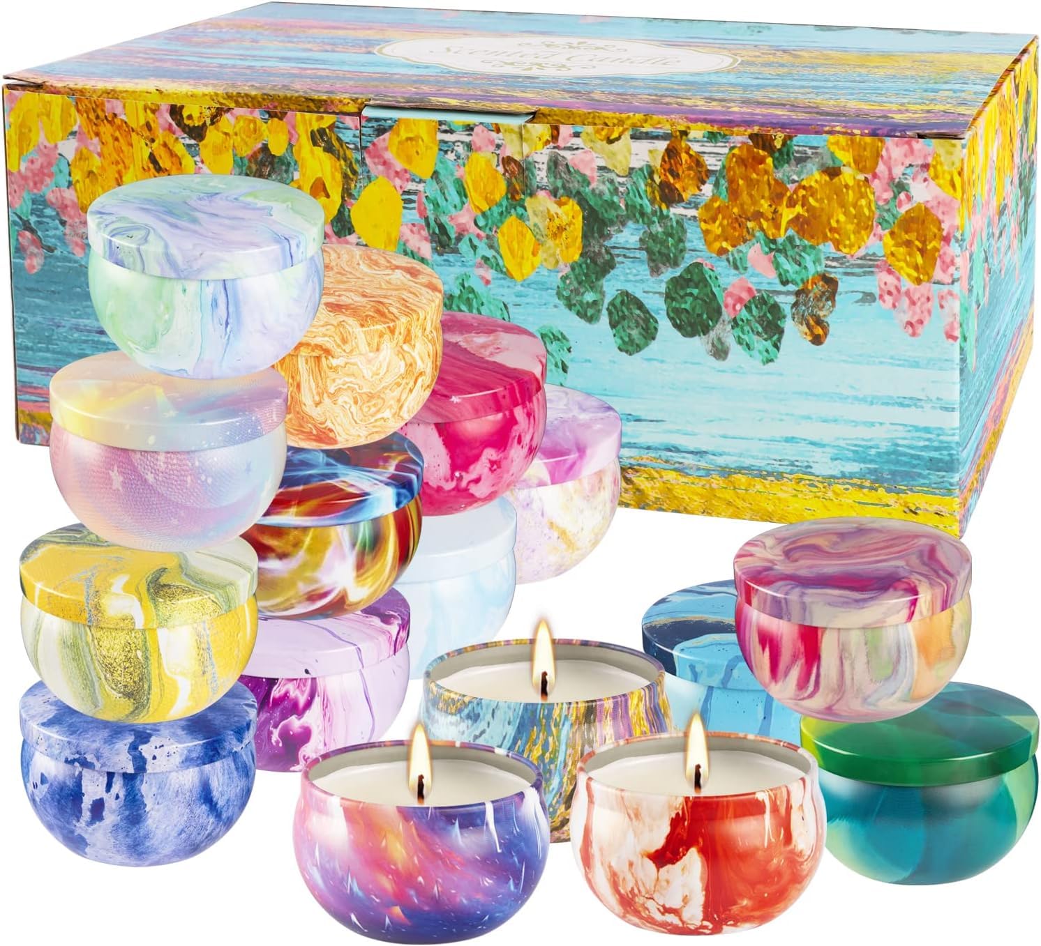 Scented Candles Aromatherapy Candles for Stress Relief,Soy Wax Candles Gifts for Women