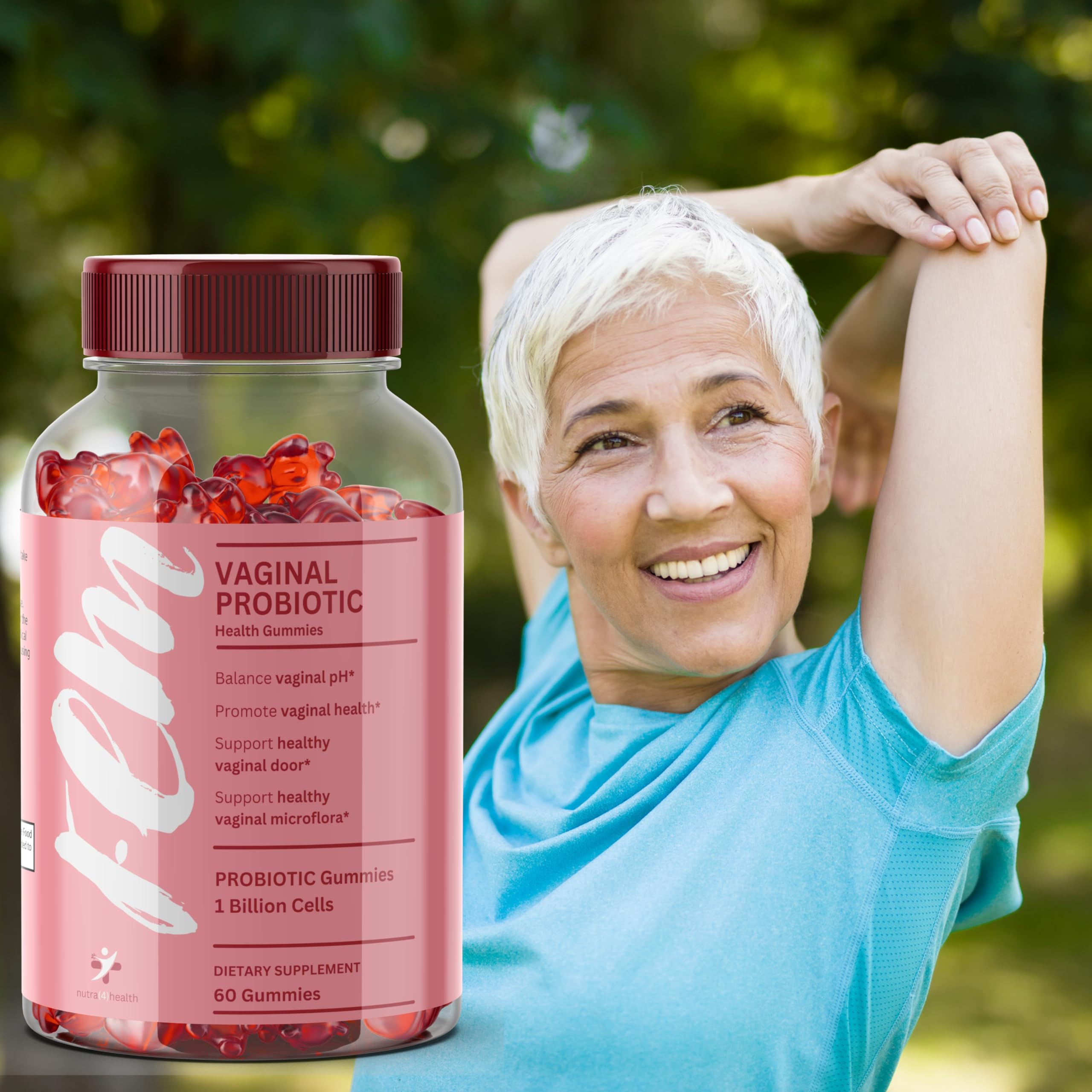 FEM Vaginal Probiotic Gummies for Women - Promotes pH Balance, Healthy Vaginal Odor & Urinary