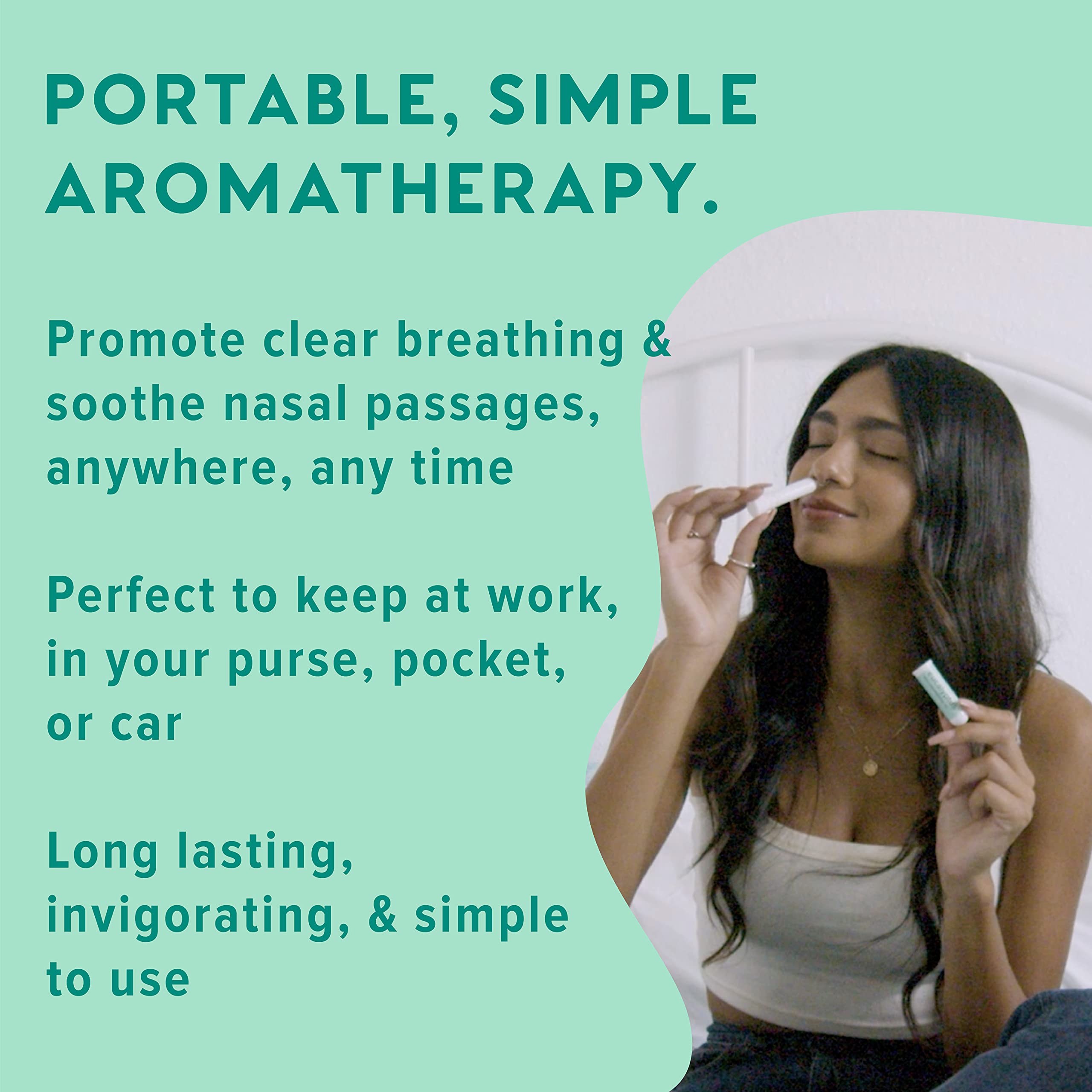 MOXĒ Eucalyptus Essential Oil Nasal Inhaler, Sinus & Congestion Relief, Daily Relaxation, Stress Relief