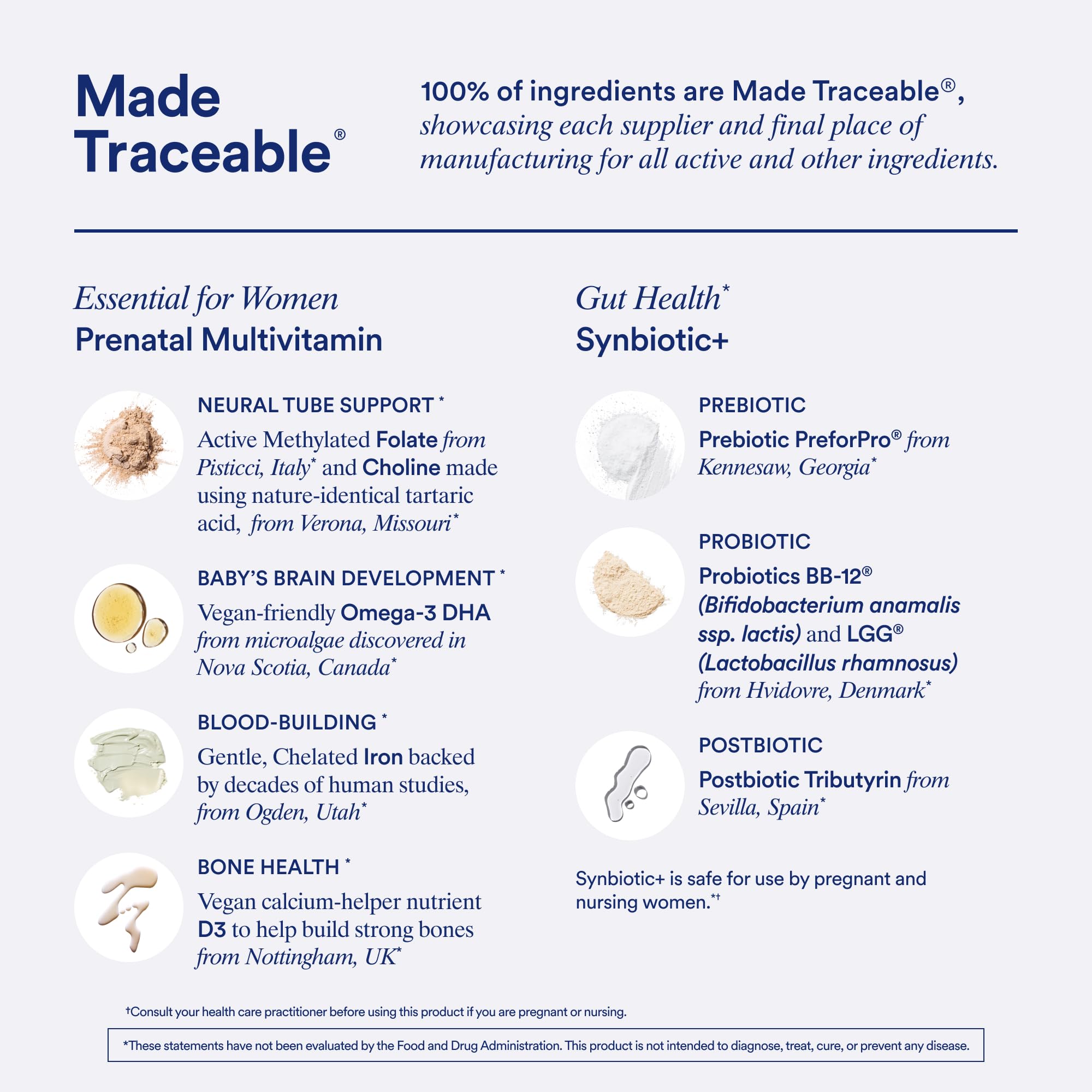 Ritual Prenatal Multivitamin and Gut Duo Supplements with Prenatal Vitamins and Synbiotic+