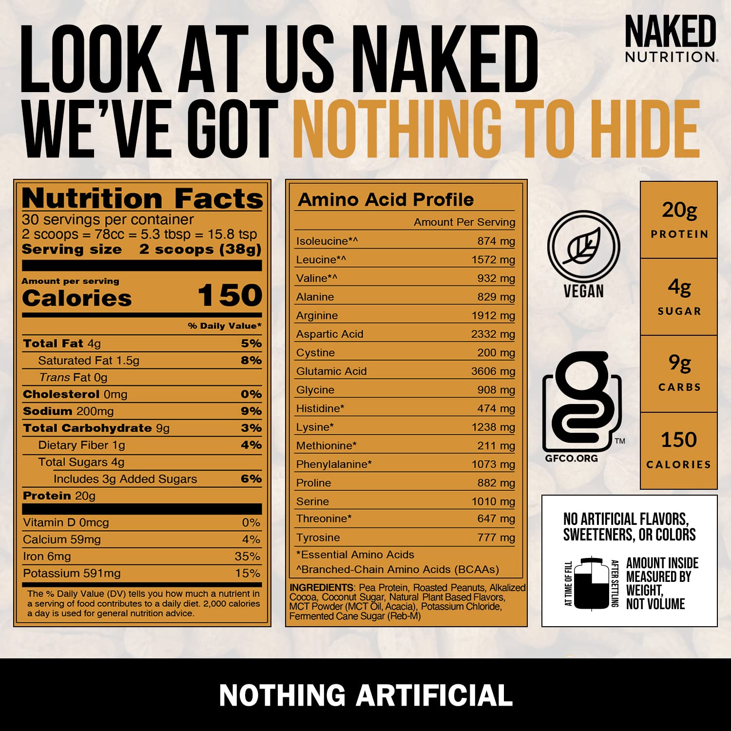 Naked Shake - Chocolate Peanut Butter Protein Powder - Vegan Protein Powder from US