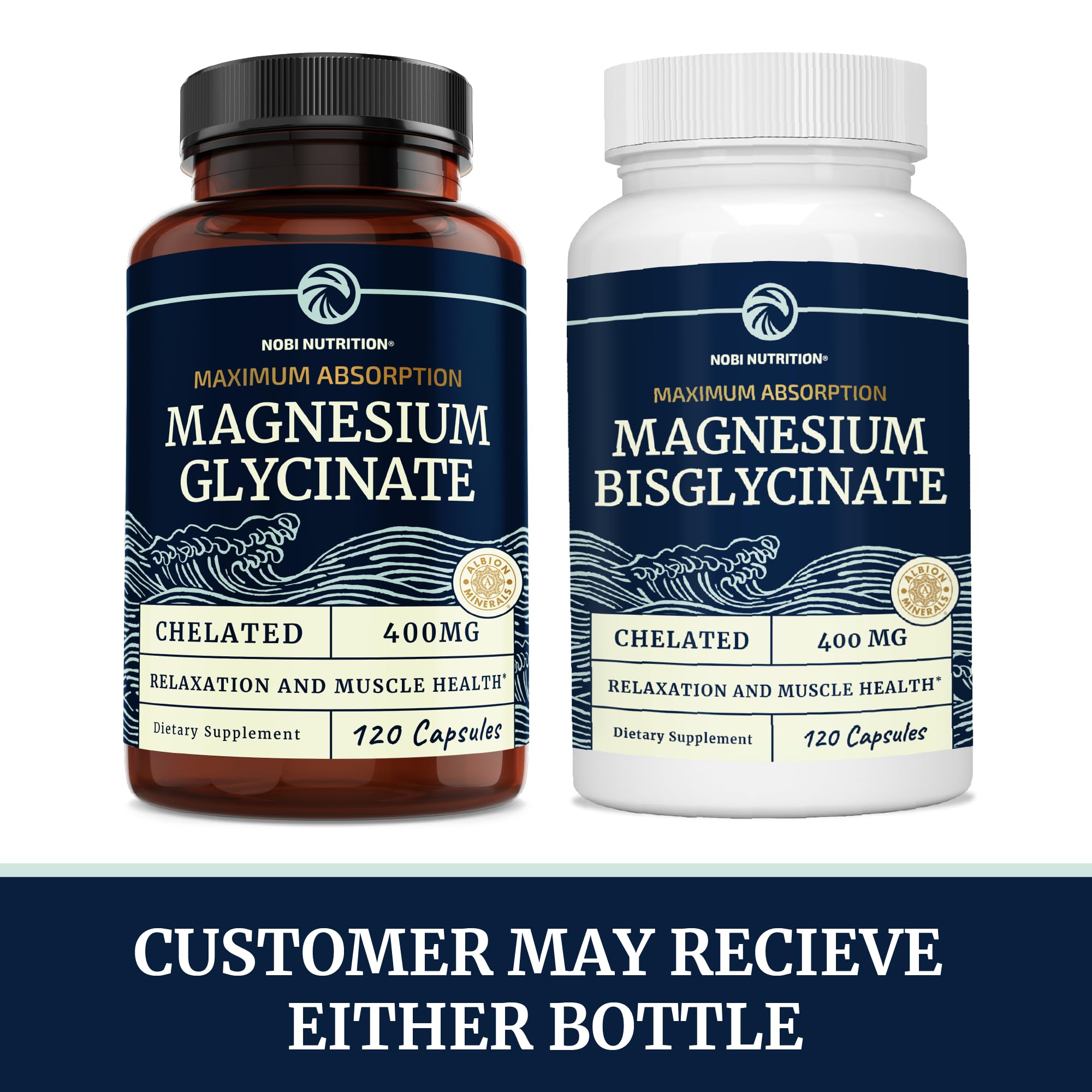 Magnesium Bisglycinate 400mg | Chelated Bisglycinate for Muscle Relaxation, Bones