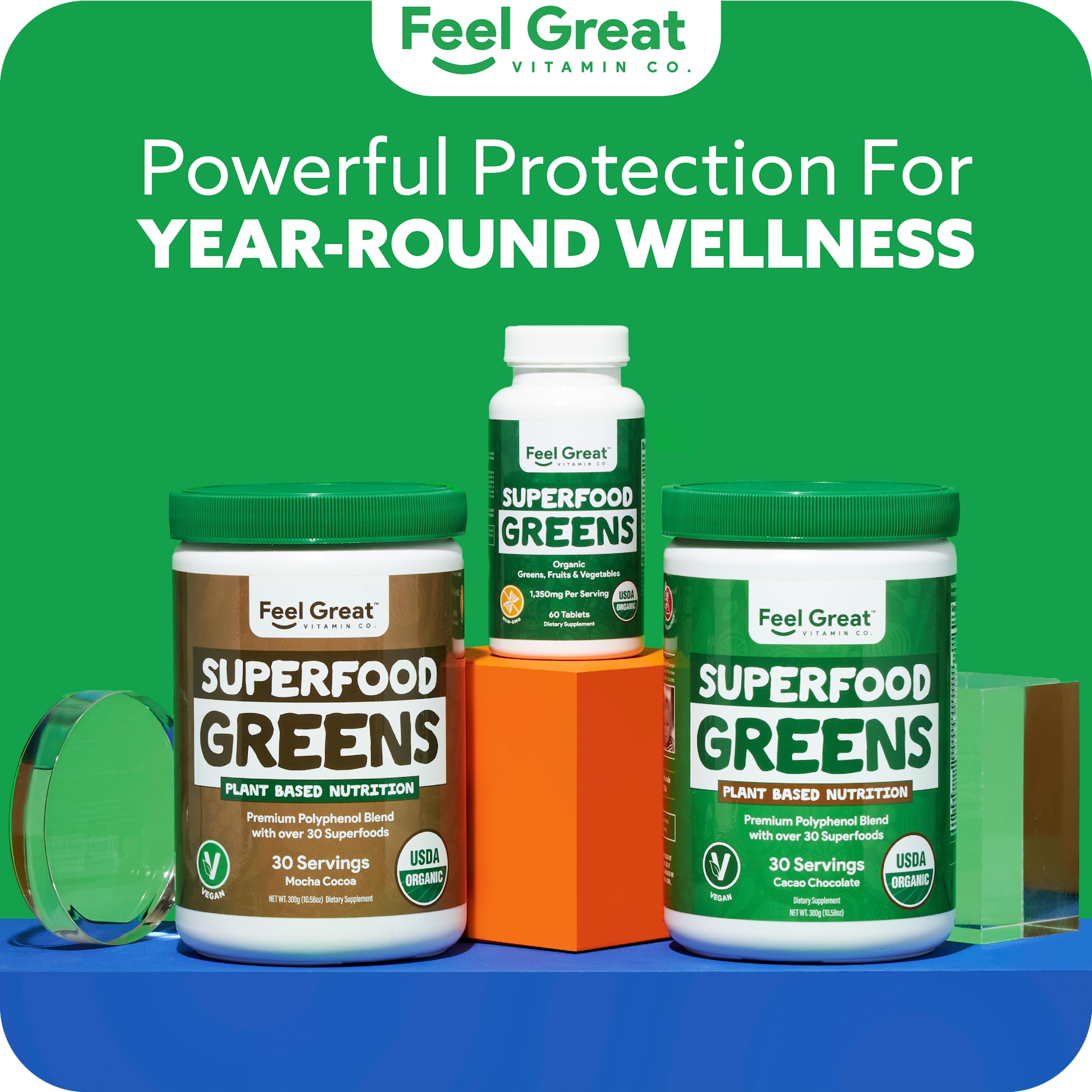 Superfood Greens by Feel Great Vitamin Co. | Organic Greens, Fruits and Veggies