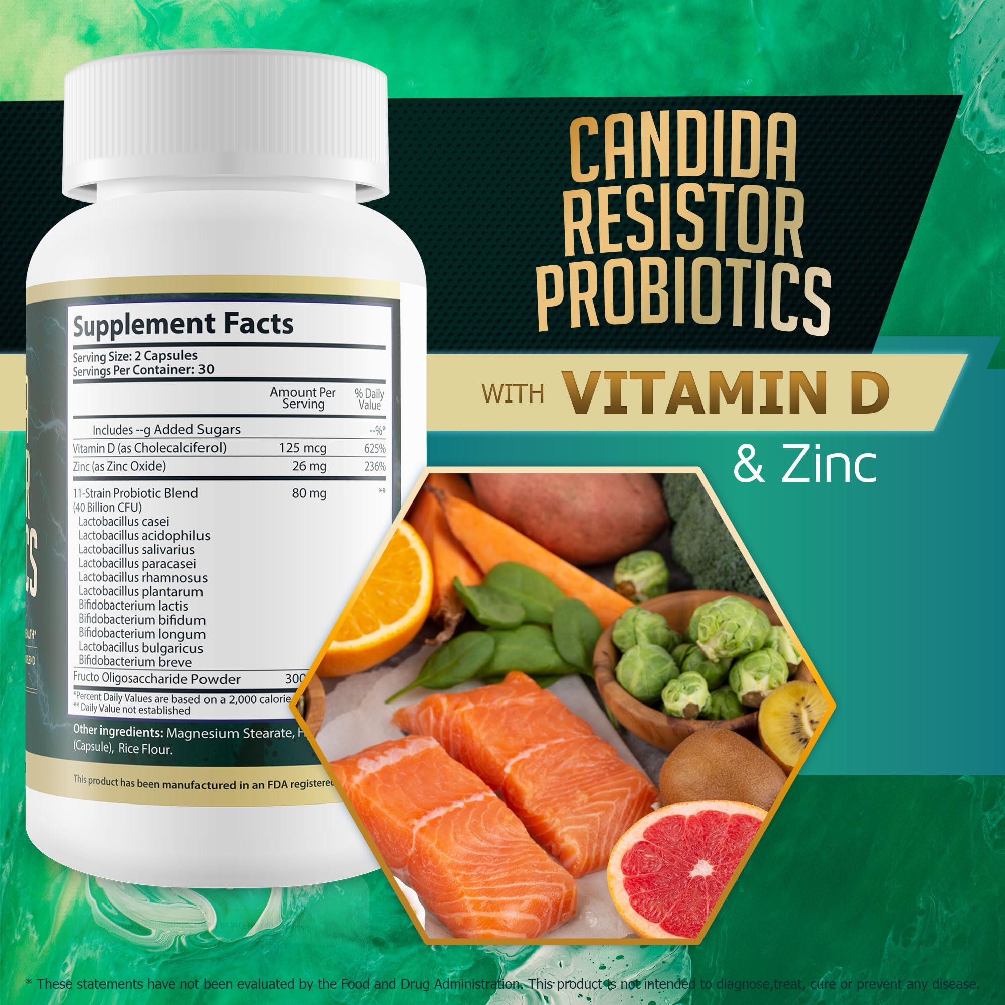 Candida Resistor Probiotics - Our Best Candida Support Capsules - Our Pills for Candida
