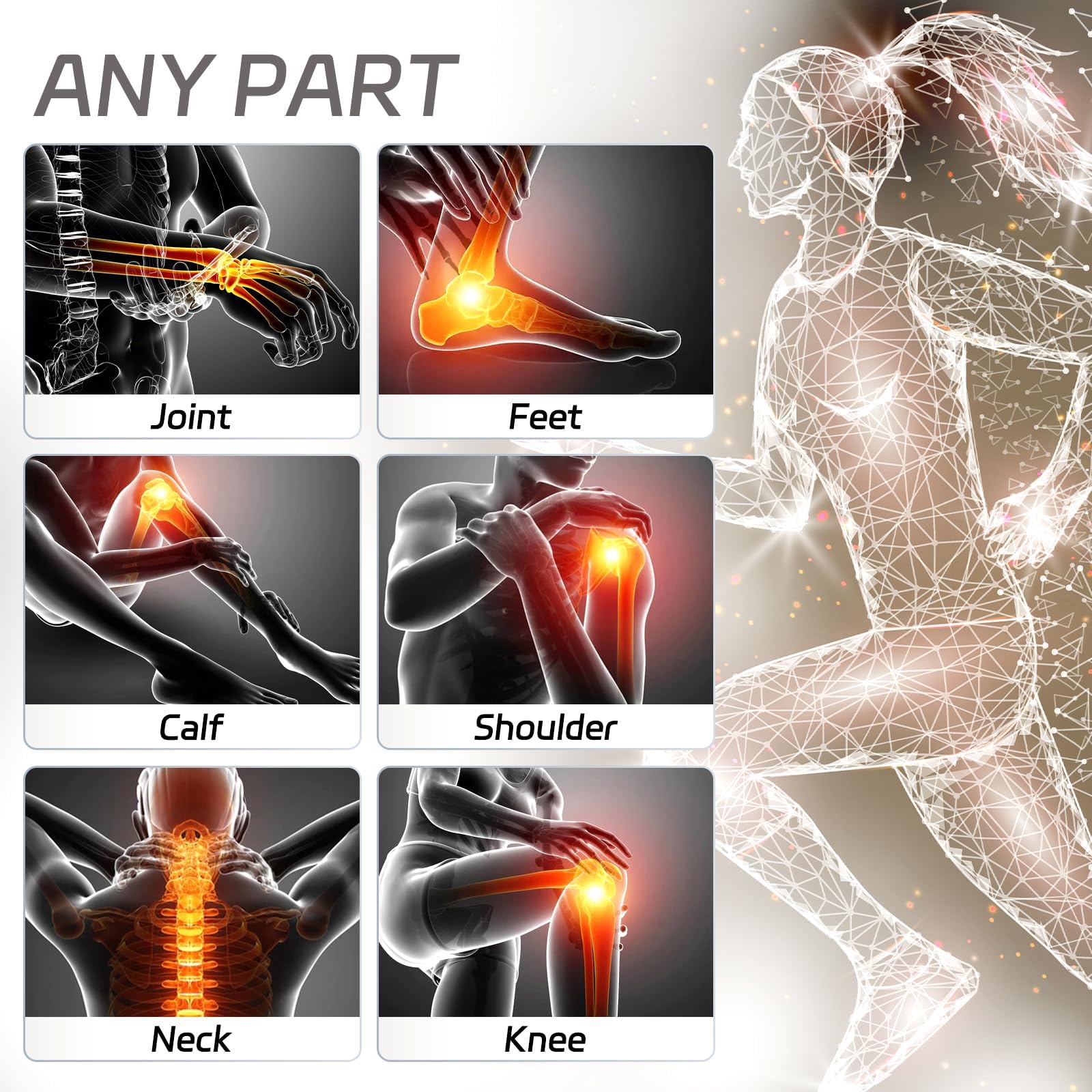 Shomterade Red Light for Face with Base, 100LEDs 3-in-1 Chips Infrared Light Lamp, 660nm ＆850nm