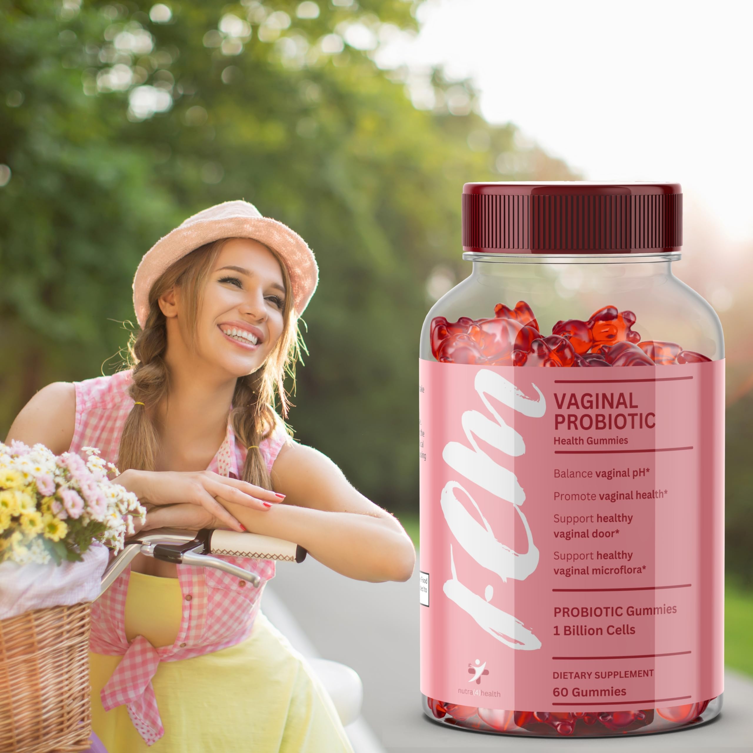 FEM Vaginal Probiotic Gummies for Women - Promotes pH Balance, Healthy Vaginal Odor & Urinary