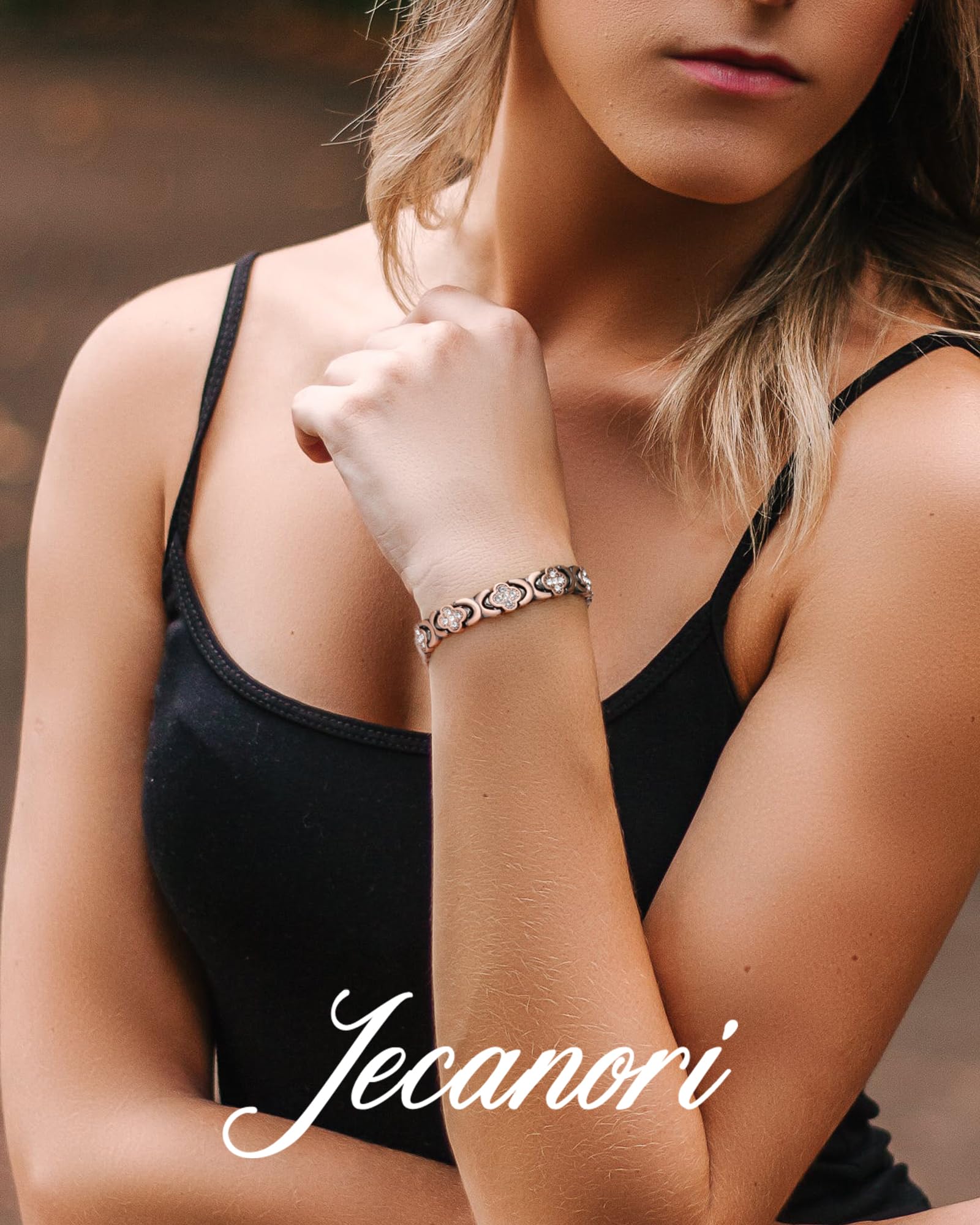 Jecanori Women's Pure Copper Bracelet, Ultra Strength Magnetic Copper Bracelets for Women