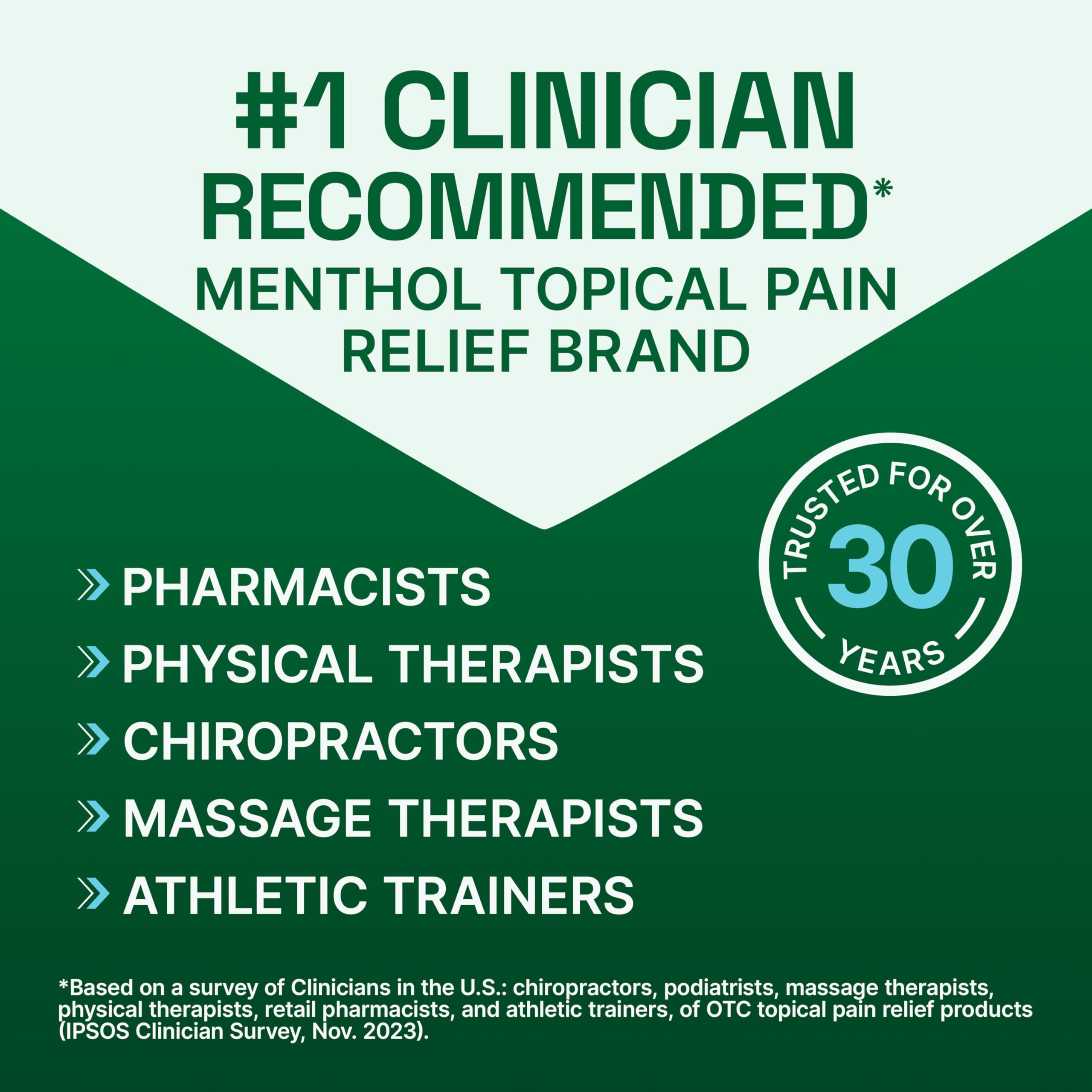 Biofreeze XL Pain Relief Patches, Menthol Pain Patches for Lower Back, Neck, Knee, & Shoulder, Comfortable & Flexible Fabric Stays in Place, 4 ct