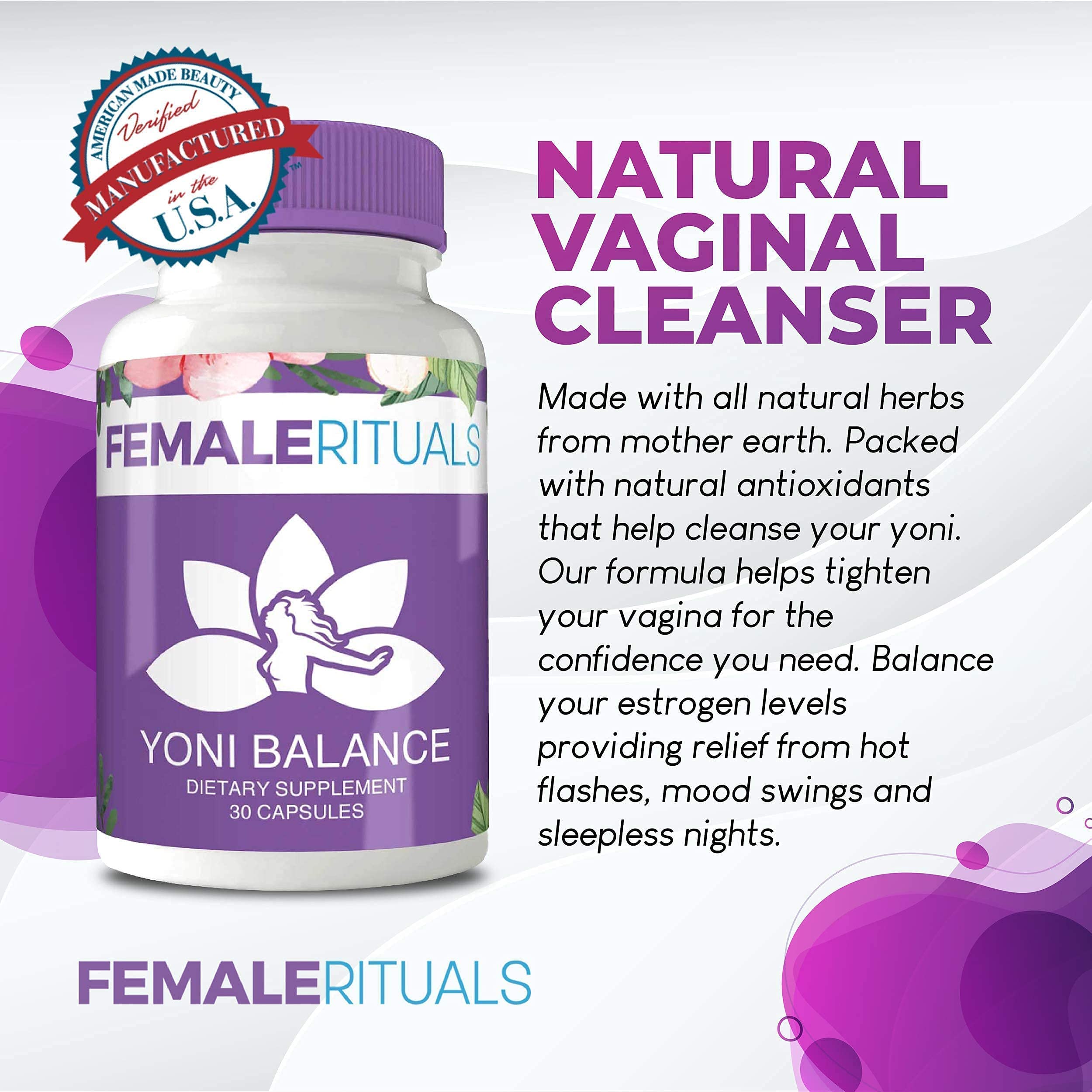 FEMALE RITUALS - Vaginal Moisturizer Boric Acid Suppositories for PH Balance - Bad Odors