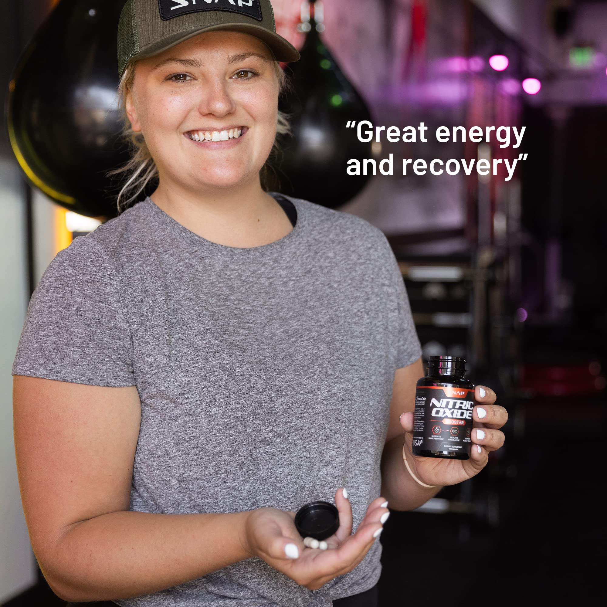 Snap Supplements Nitric Oxide Booster, Nitric Oxide Supplement for Blood Circulation