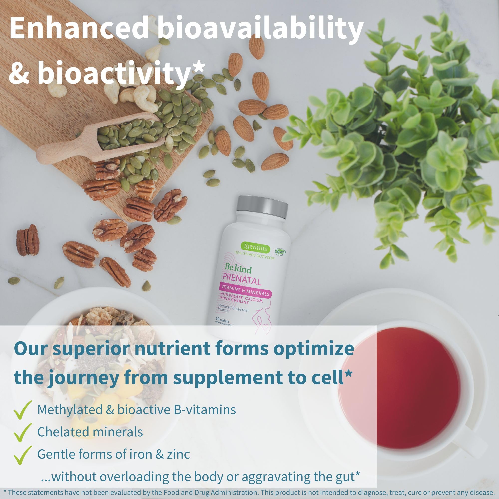 High Absorption Methylated Prenatal Multivitamin, Clean Label with Gentle Iron and Folic Acid