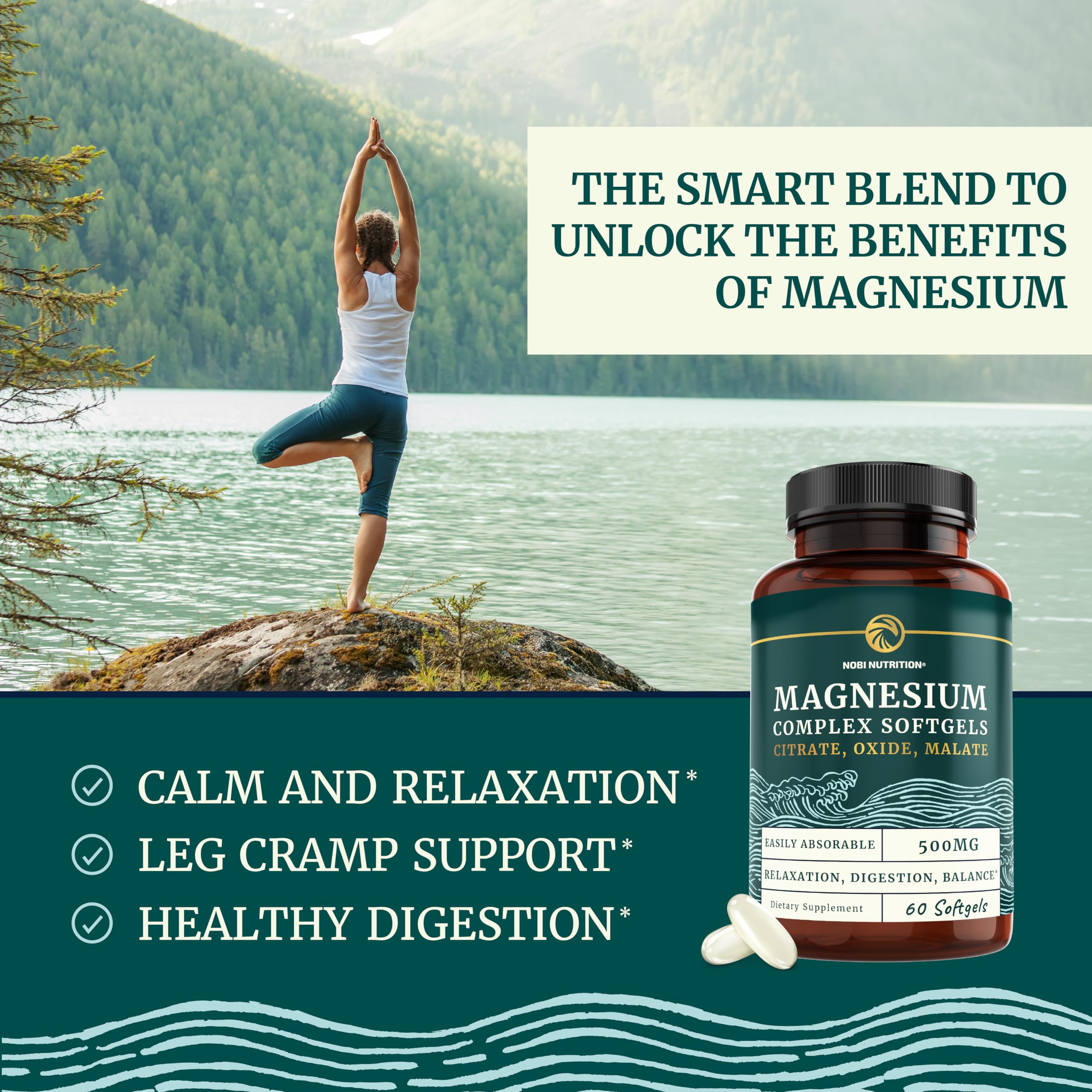 Triple Magnesium Softgels | Citrate, Malate, & Oxide | Highly Absorbable Magnesium