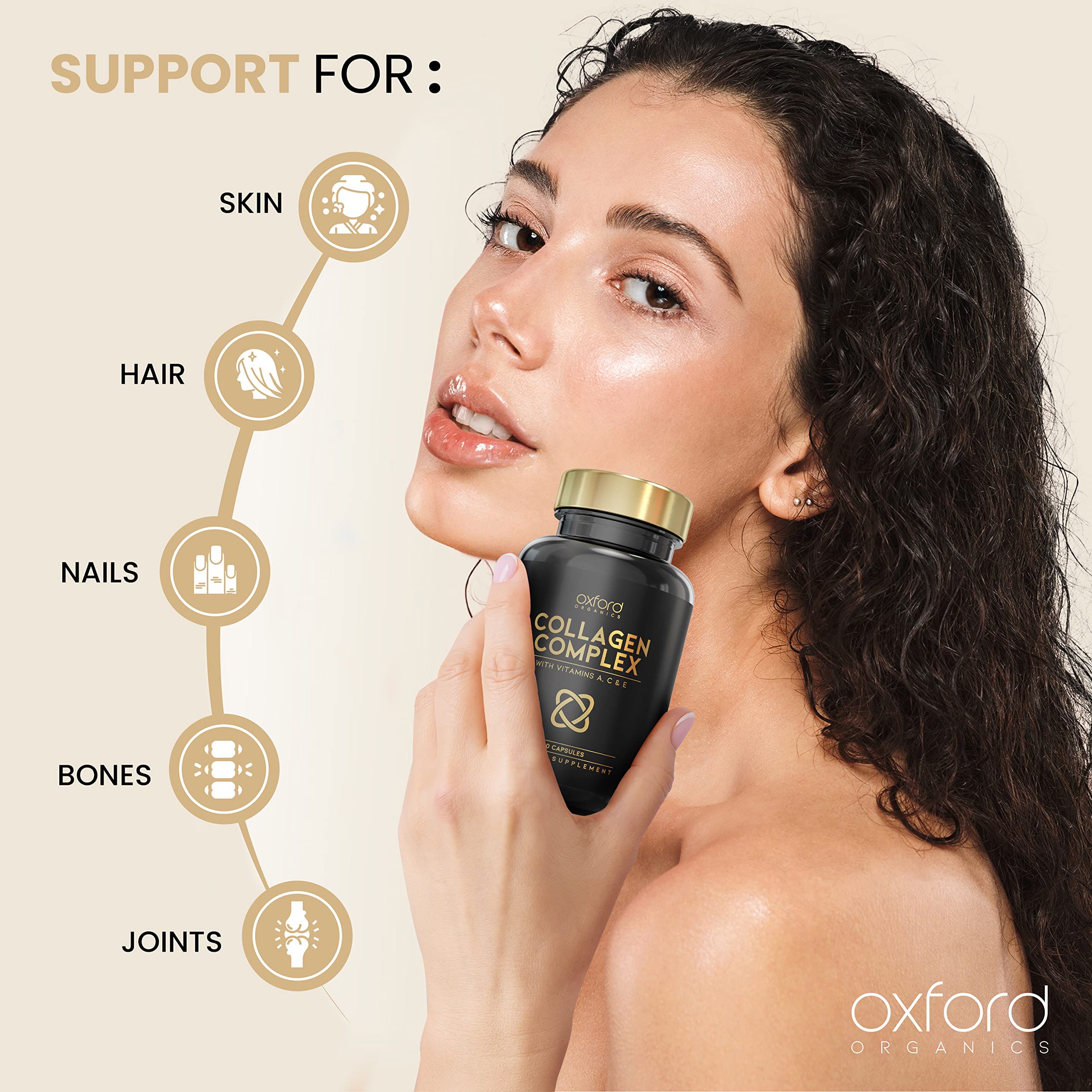 Advanced Collagen Complex | 1593mg Vitamin Boosted Complex for Glowing Hair, Skin & Nails