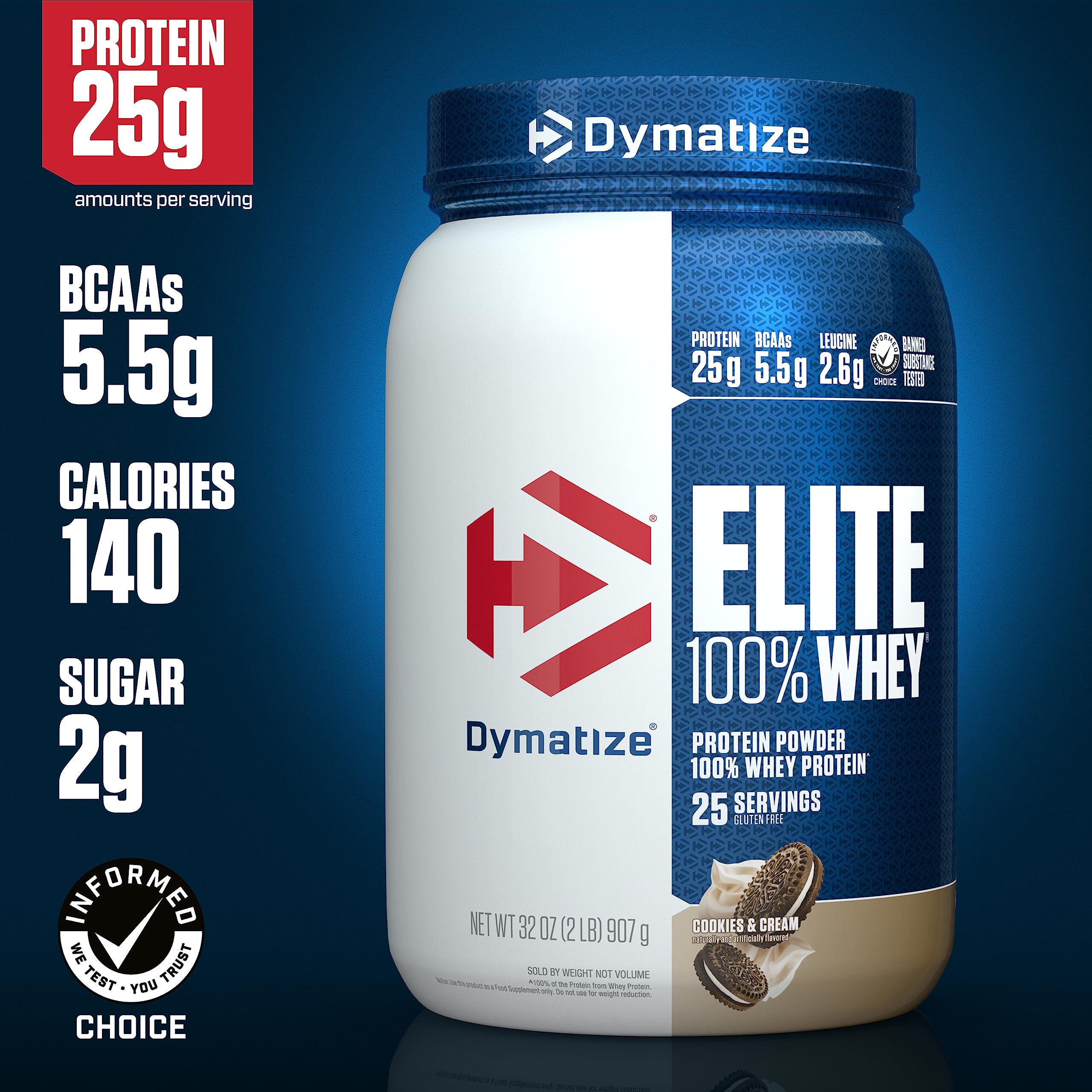 Dymatize Elite 100% Whey Protein Powder, Quick Absorbing & Fast Digesting for Optimal