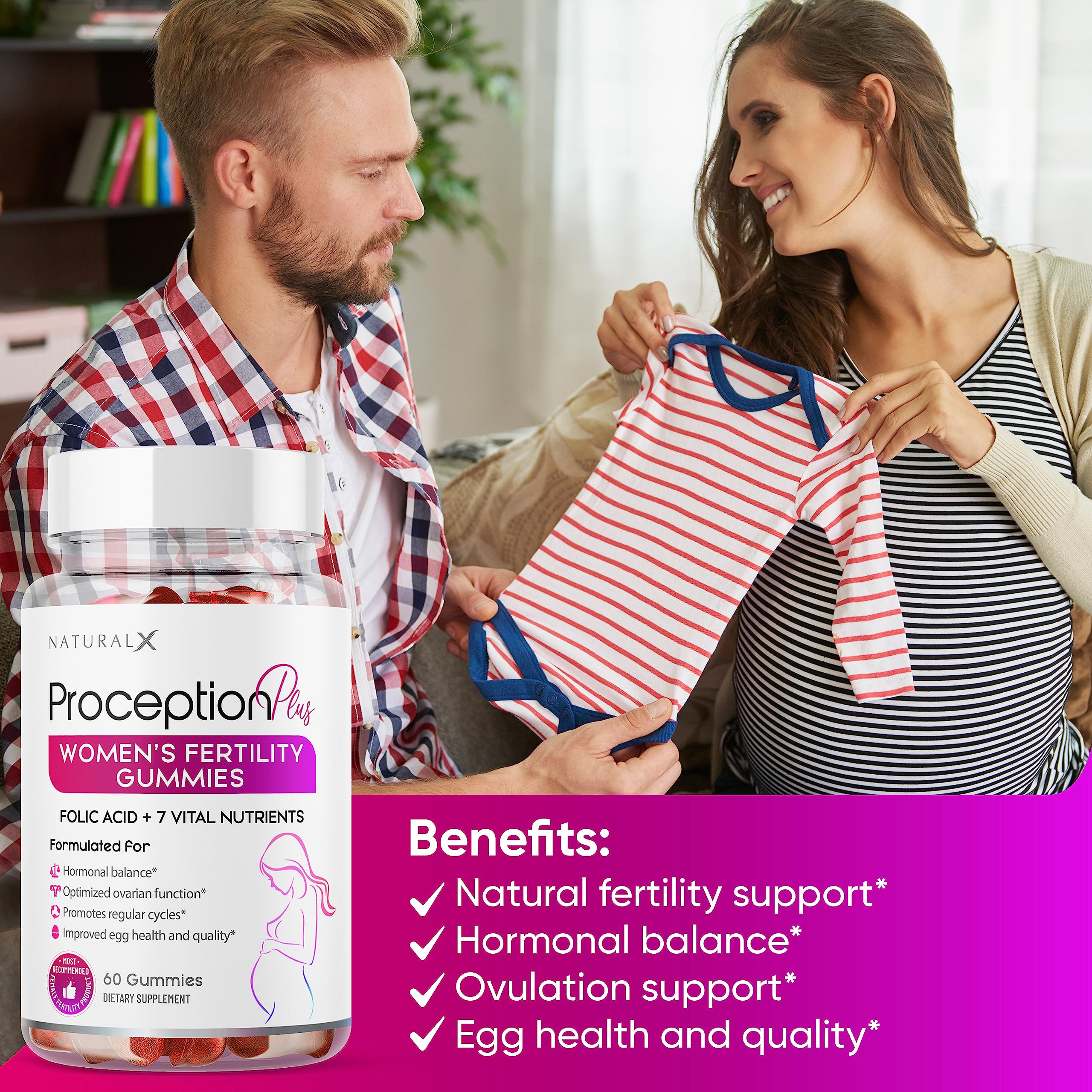 Proception Plus Fertility Gummies – Regulate Your Cycle, Balance Hormones, Aid Ovulation