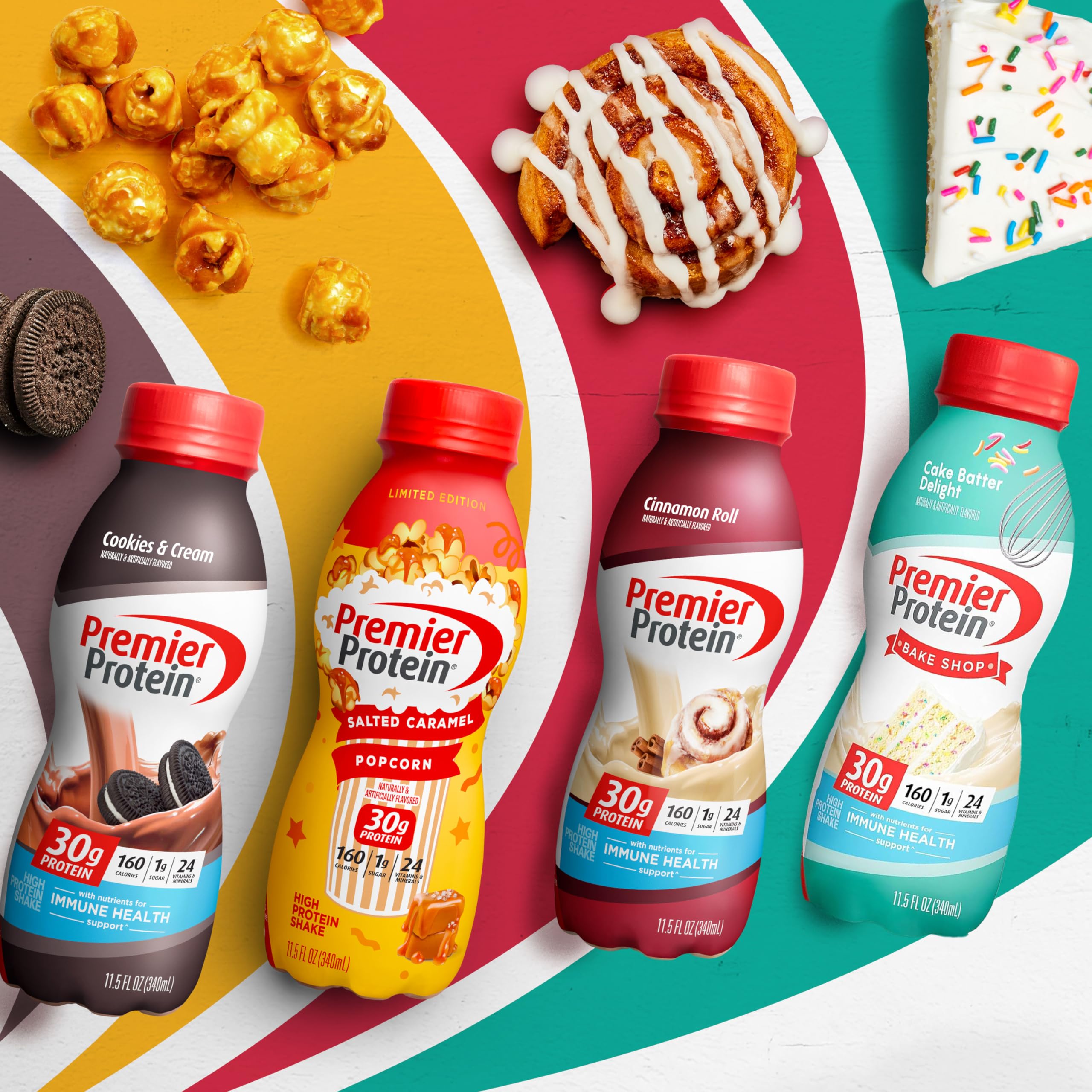 Premier Protein Shake Limited Edition Salted Caramel Popcorn, 30g 1g Sugar 24 Vitamins