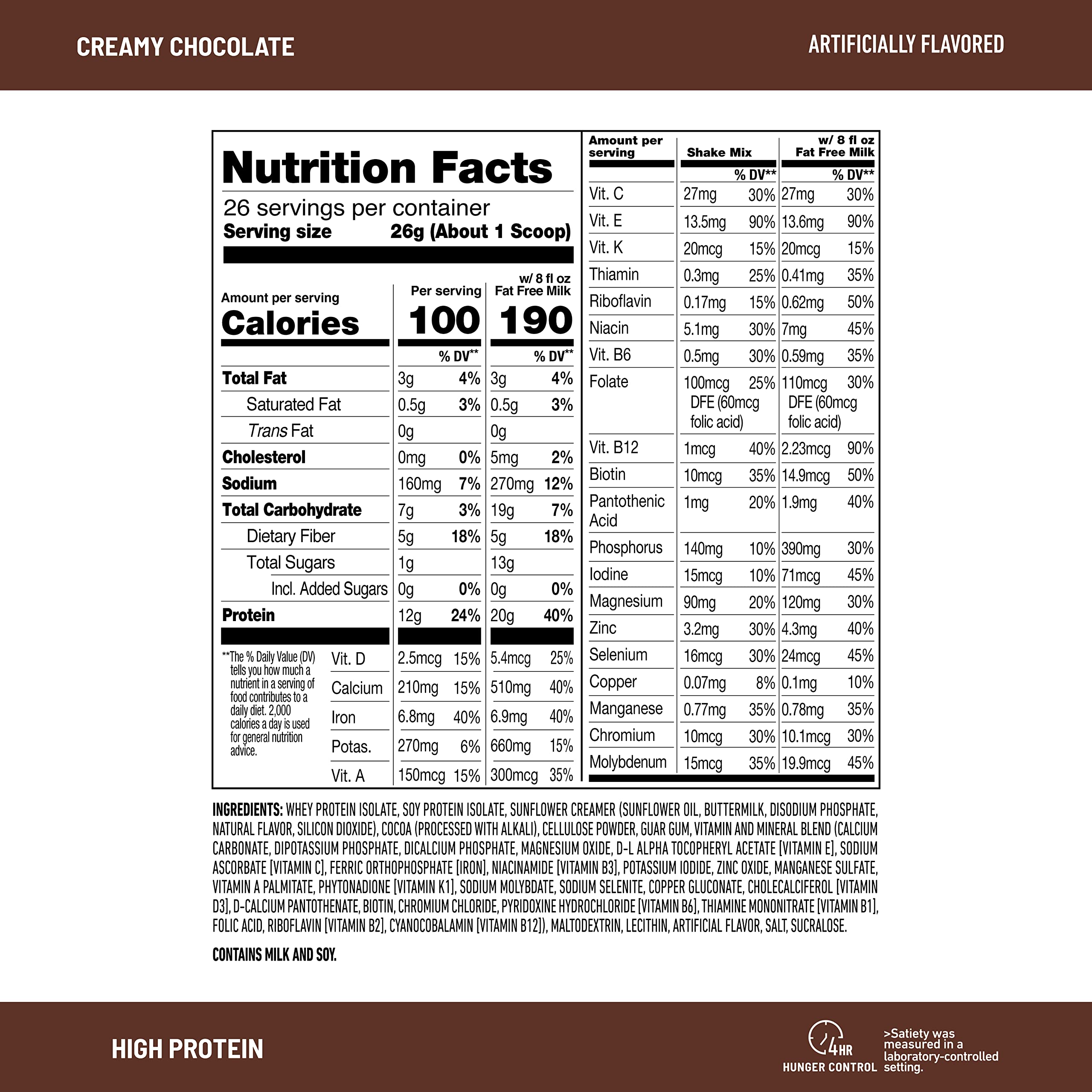 SlimFast High Protein Chocolate Bundle- 12 Count of Chocolate High Protein Meal