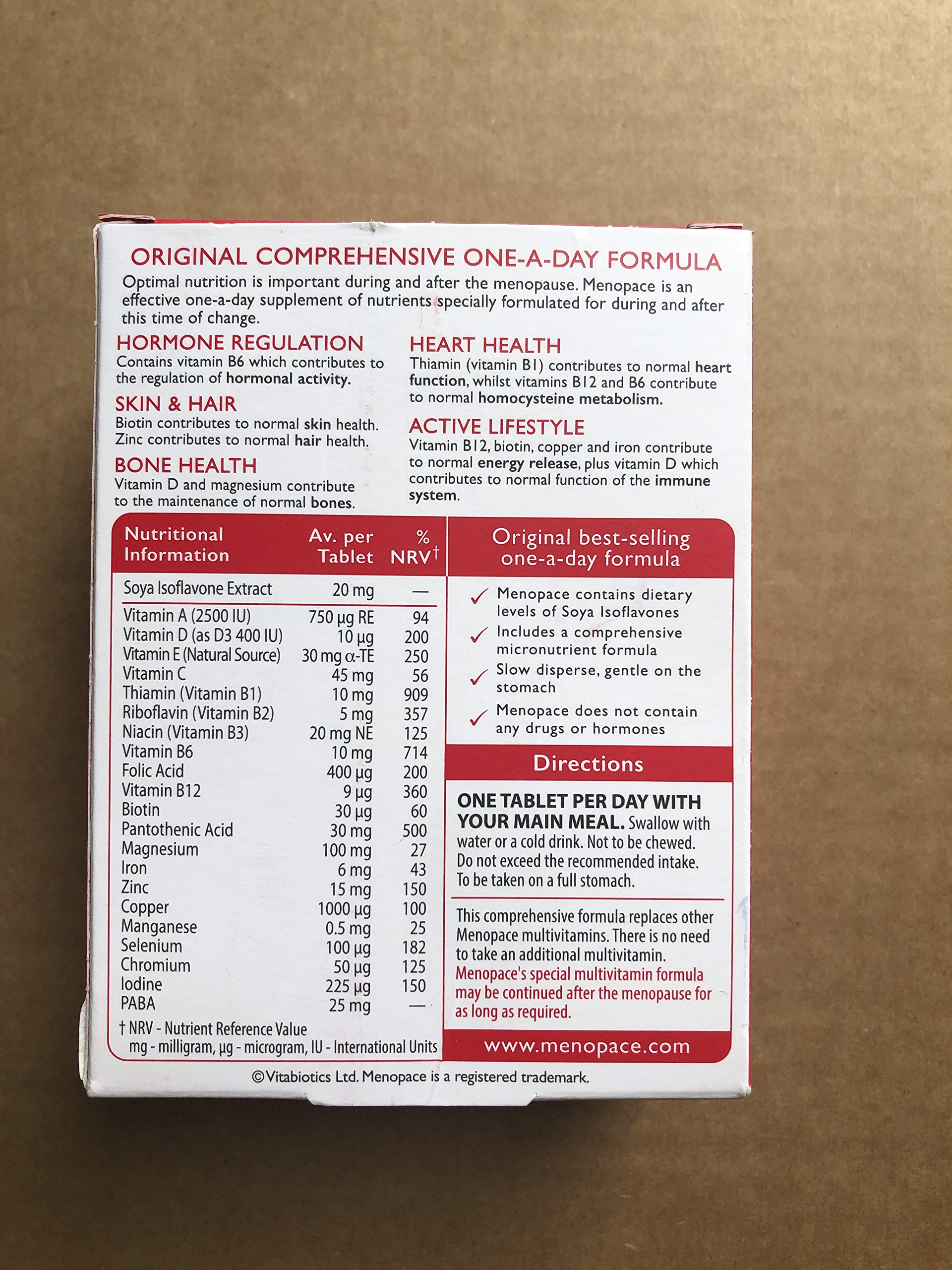 Vitabiotics - Menopace - 90 Tabs