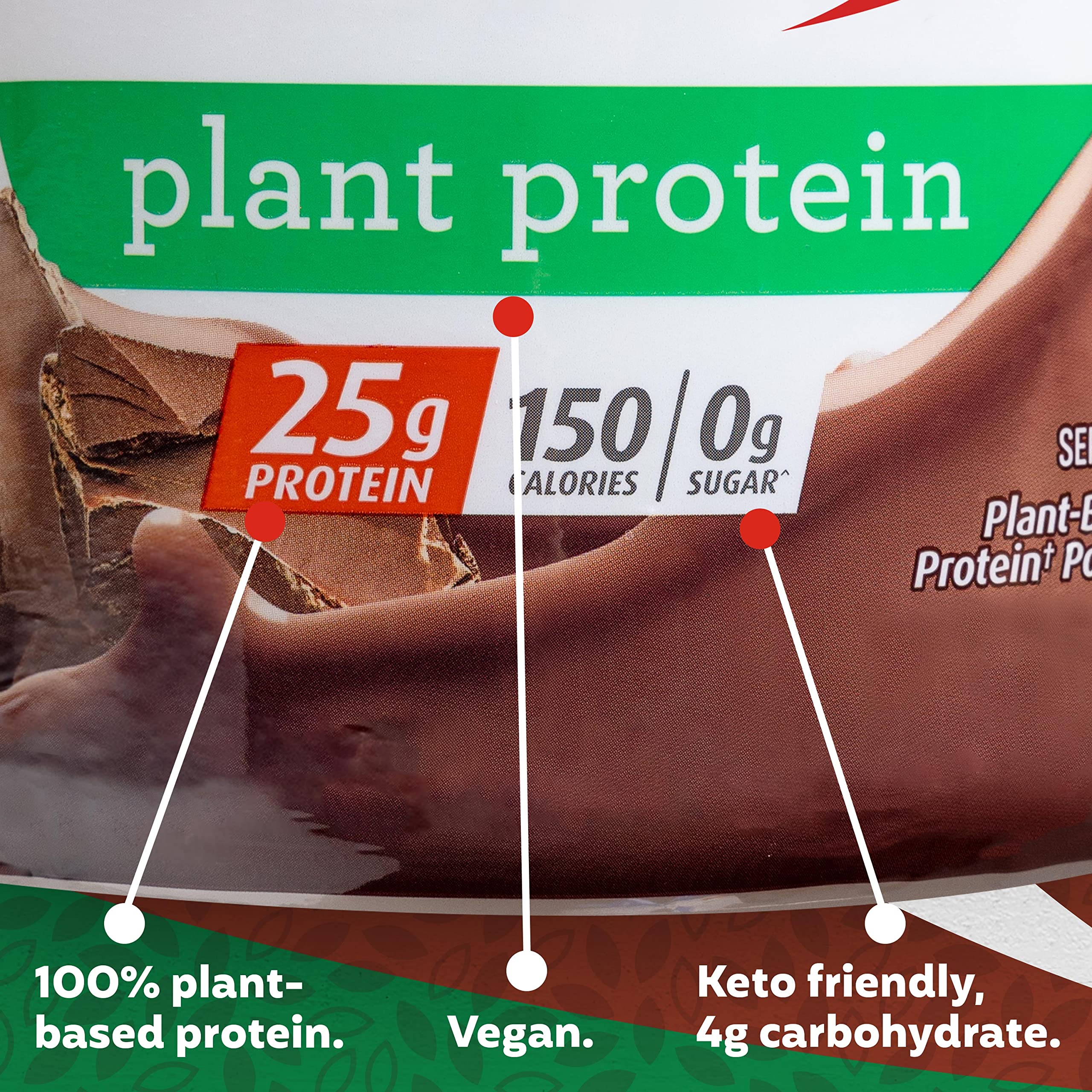 Premier Protein Powder Plant Protein, Chocolate, 25g Plant-Based Protein, 0g Sugar