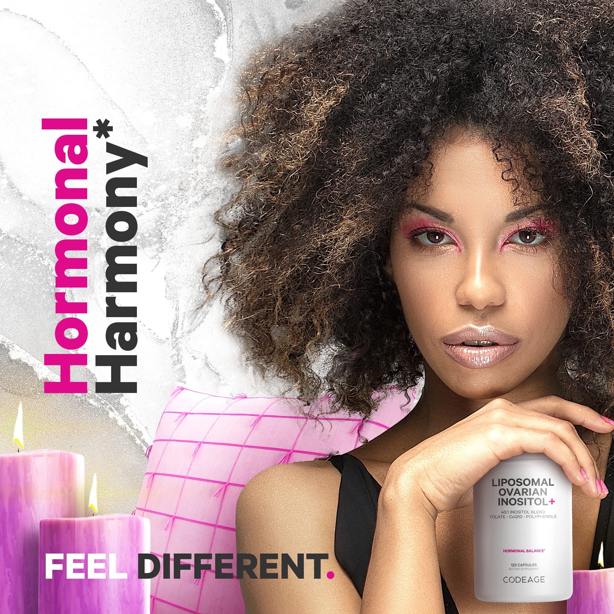 Codeage Liposomal Ovarian Inositol + Supplement - Myo-Inositol, D-Chiro-Inositol