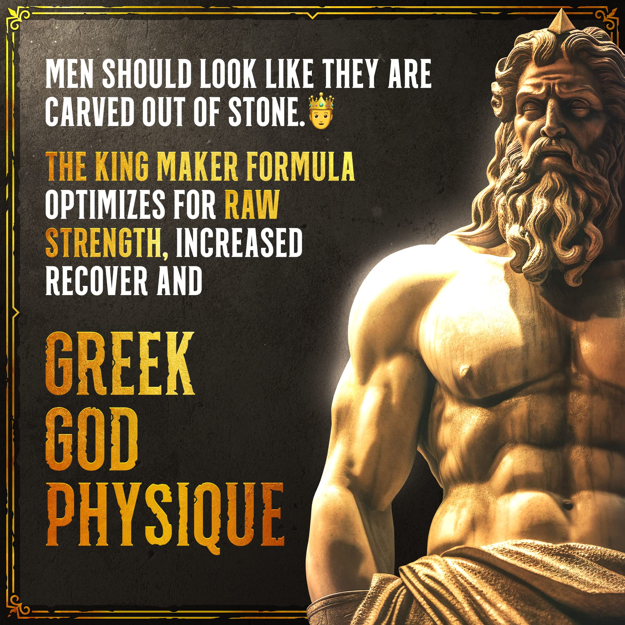 Top Shelf Grind King Maker, 13-in-1 Anabolic Supplement for Men to Increase Stamina