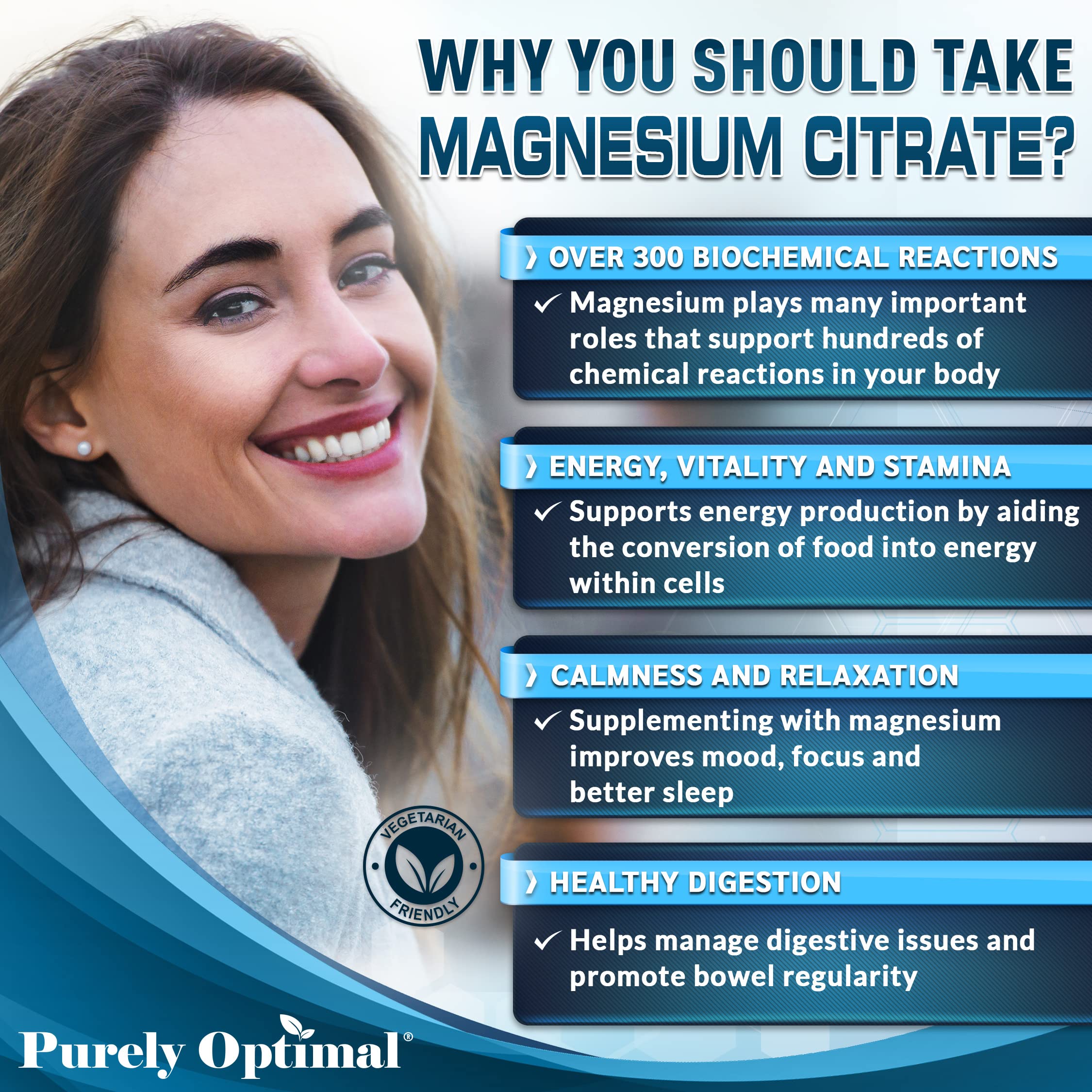 Premium Magnesium Gummies Kids & Adults - Magnesium Citrate for Digestion Support