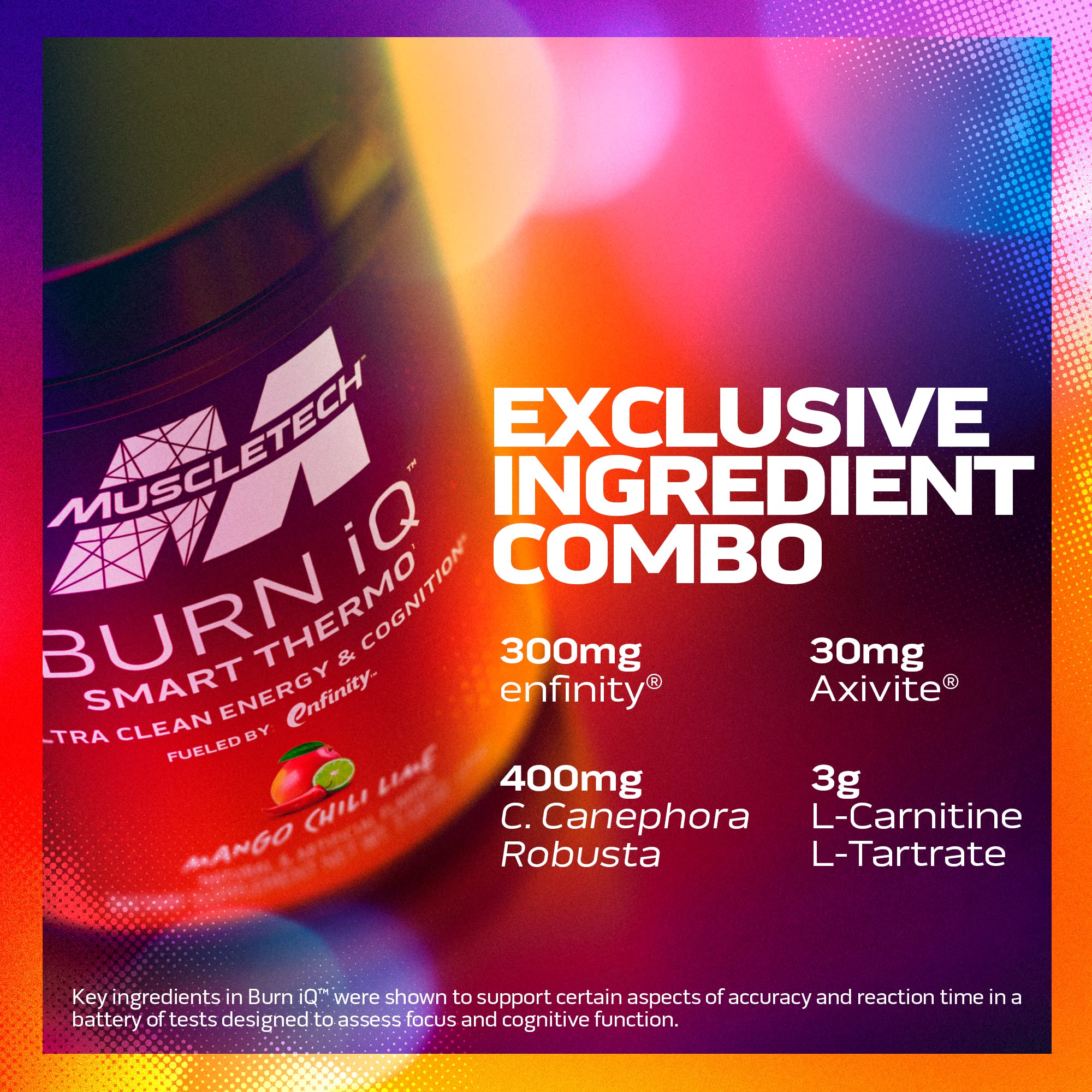 MuscleTech Burn IQ Smart Thermo Supplement Fueled with Paraxanthine Enhanced Energy