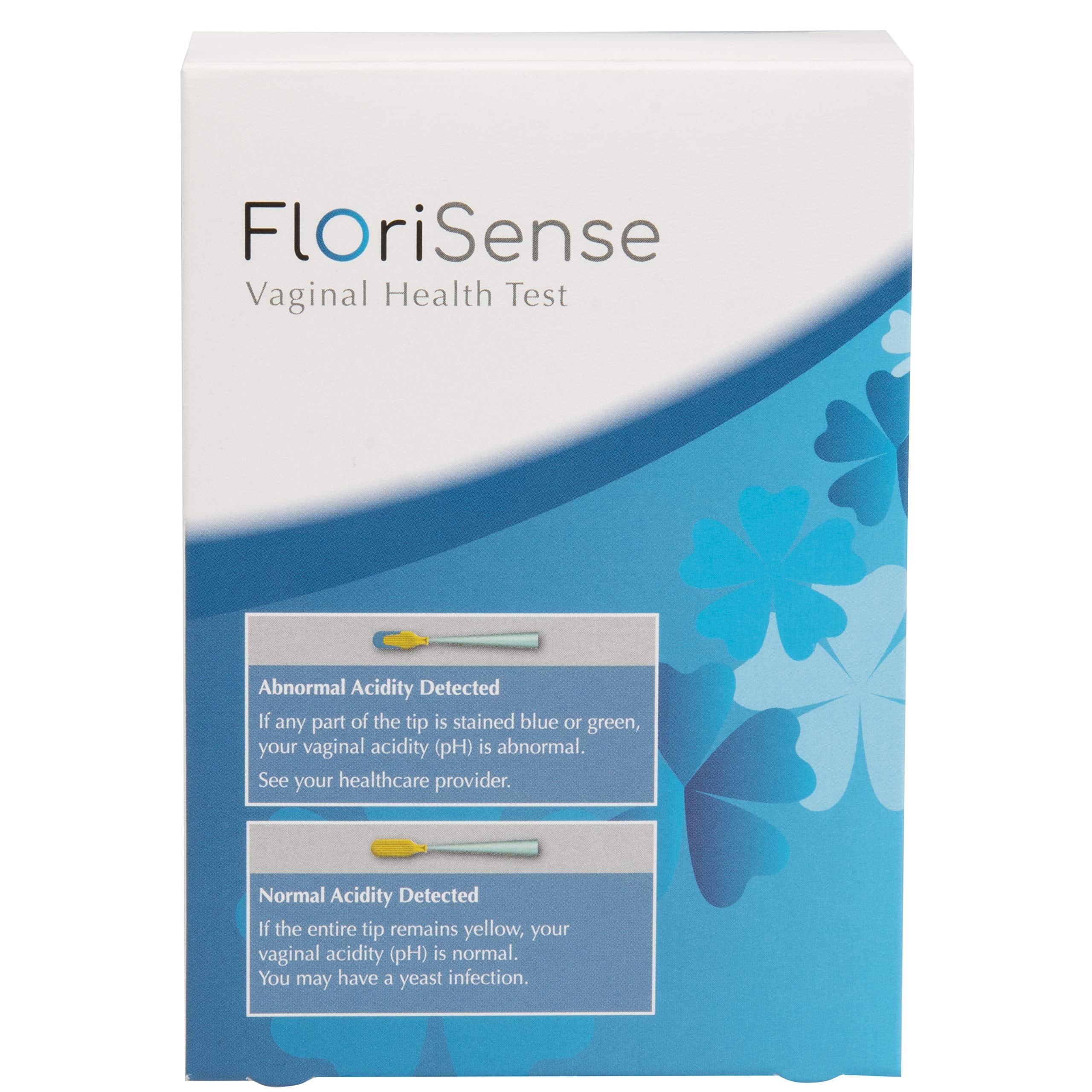 FloriSense Vaginal Health pH Test Kit - OTC Vaginal Acidity Test - Bacterial Vaginosis and Yeast Infections - 2 Swabs, Detect Feminine Imbalance - Before You Treat, Easy to Read Results in Seconds