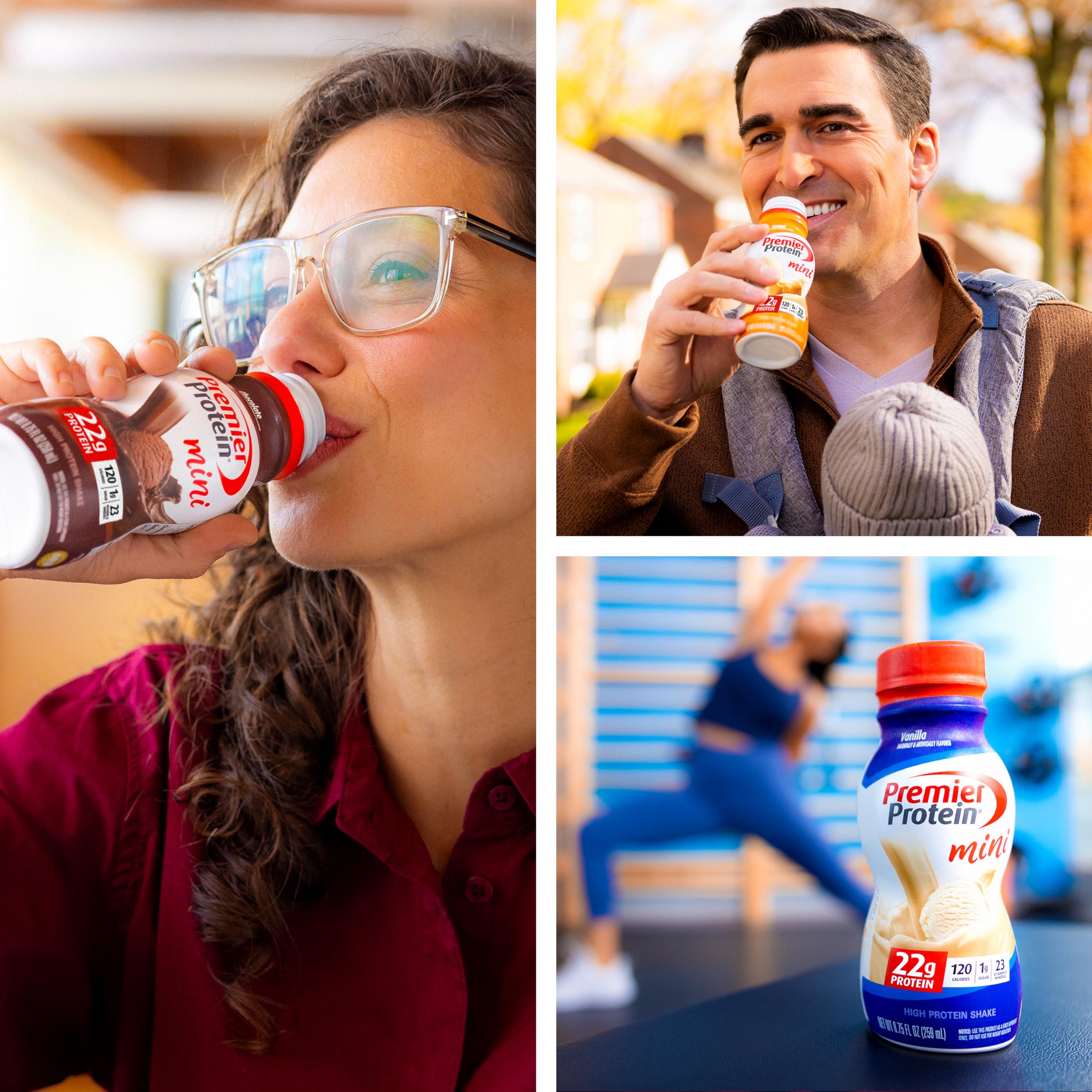 Premier Protein Shake MINIs, Caramel, 22g Protein, 120 Calories, 1g Sugar, 8.75fl oz