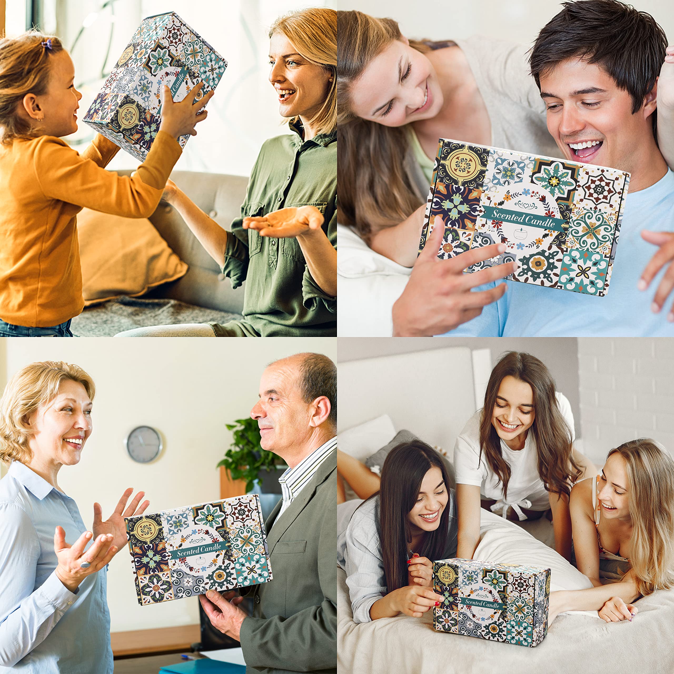 10 Pack Scented Candles Gifts, Aromatherapy Candles for Home Scented with 2 Coasters