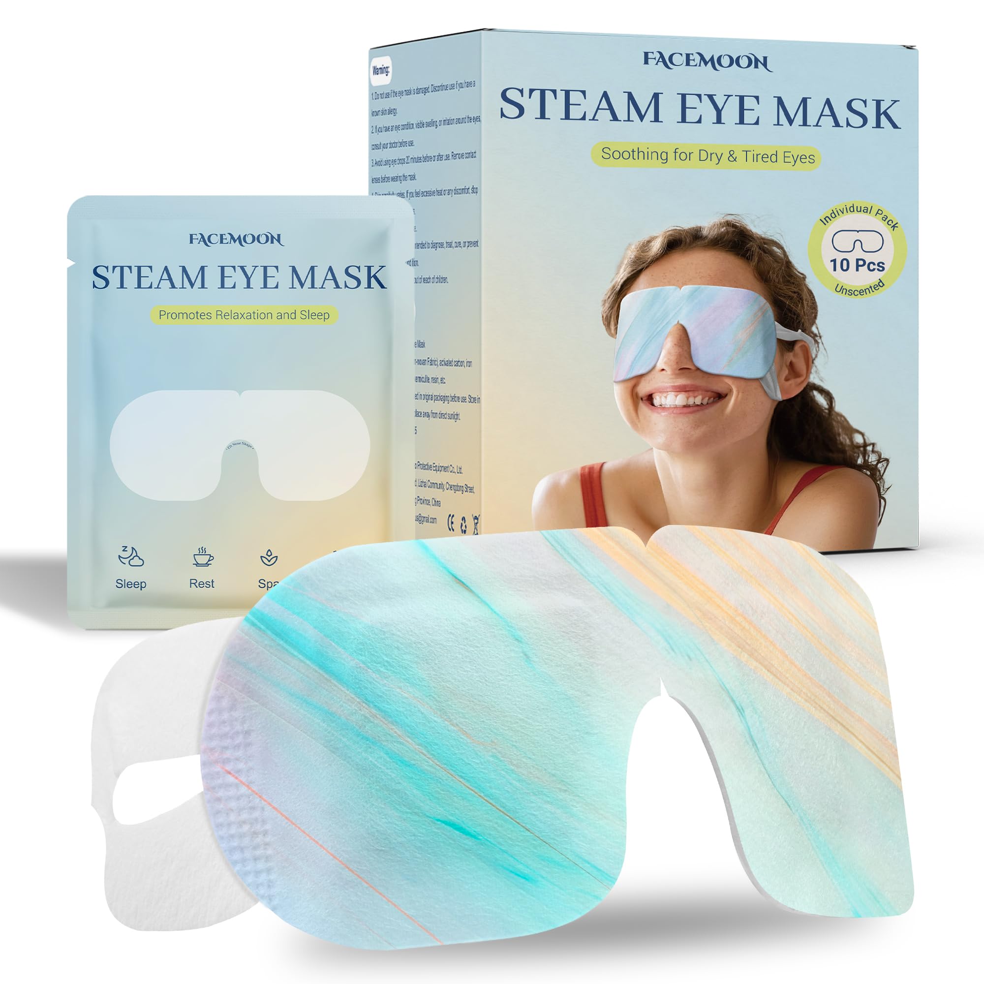 10 Packs of Self-Heating Steam Eye Masks for Dry Eyes and Relaxation