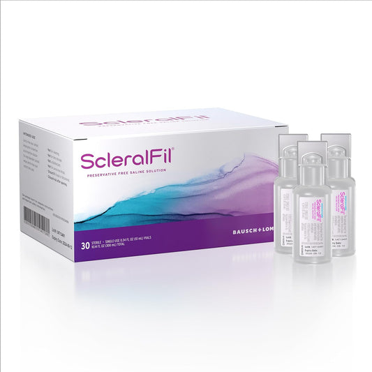 ScleralFil Preservative-Free Saline Solution for Scleral & RGP Lenses, 30 Vials