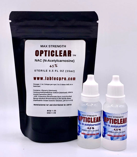 Cataract Eye Drops with 4.5% NAC, N-Acetylcarnosine 15ml – 2 Pack